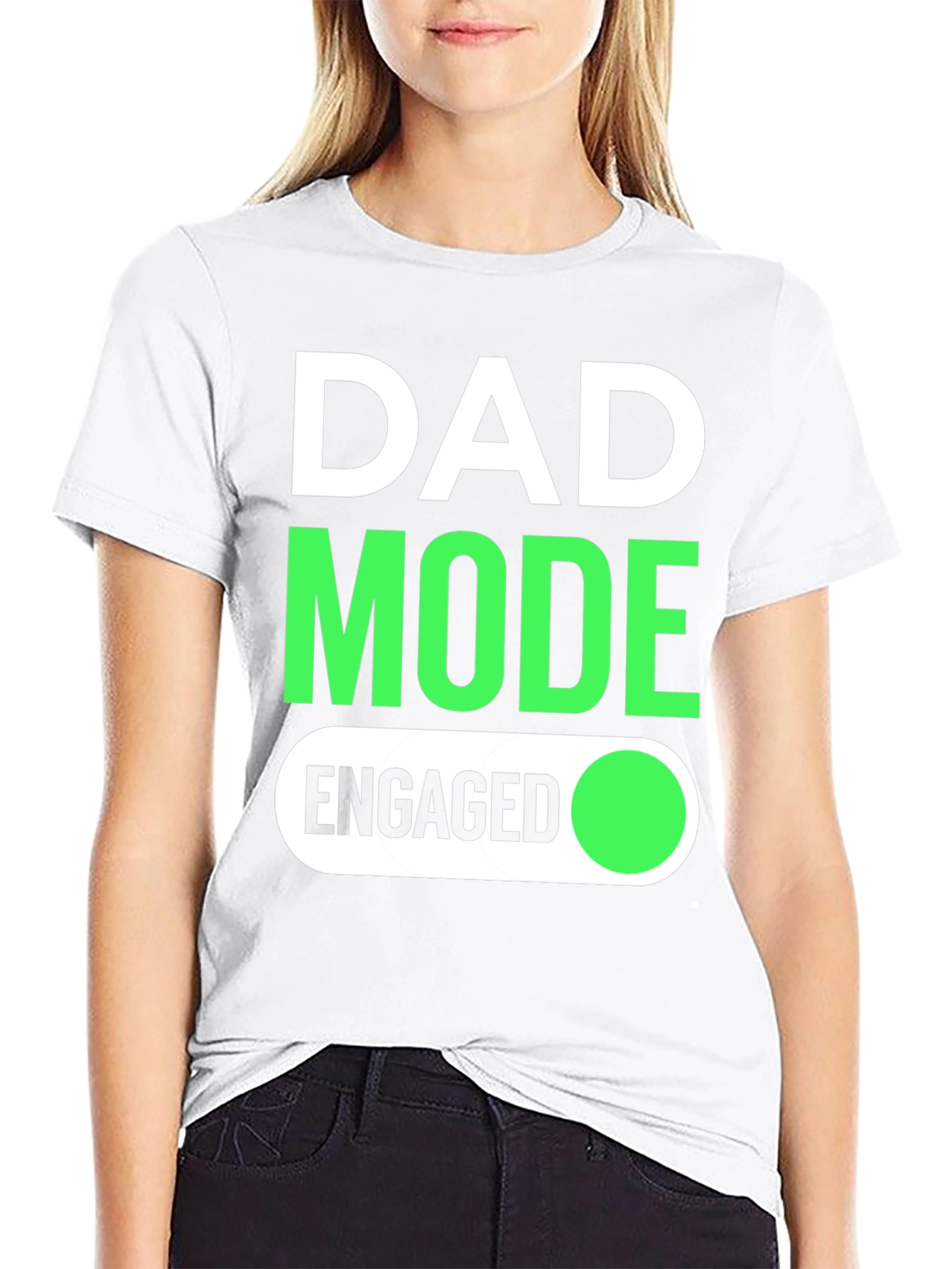 Dad Mode Engaged Black Graphic Tee