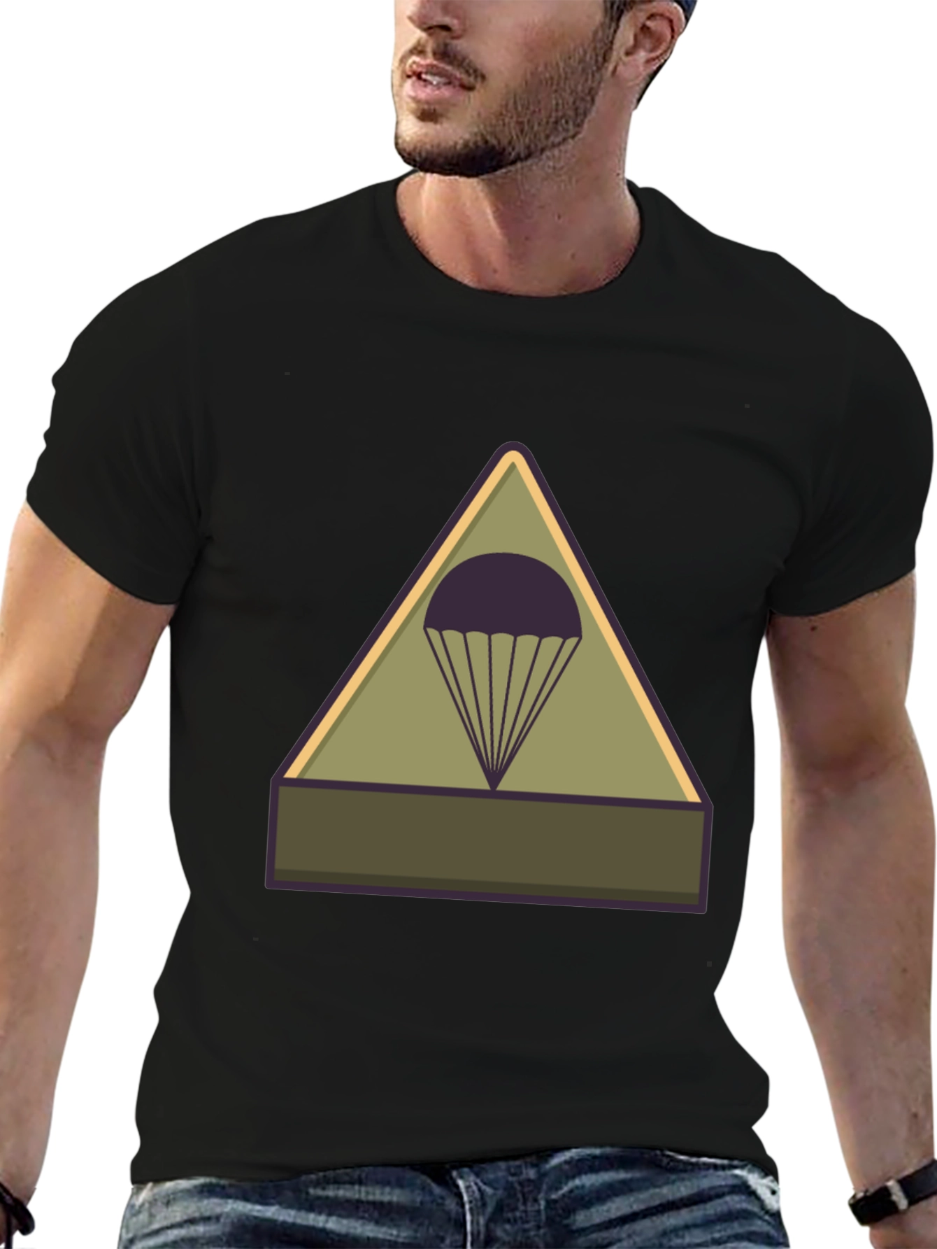 Parachute Badge Graphic Tee - Military Style T-Shirt