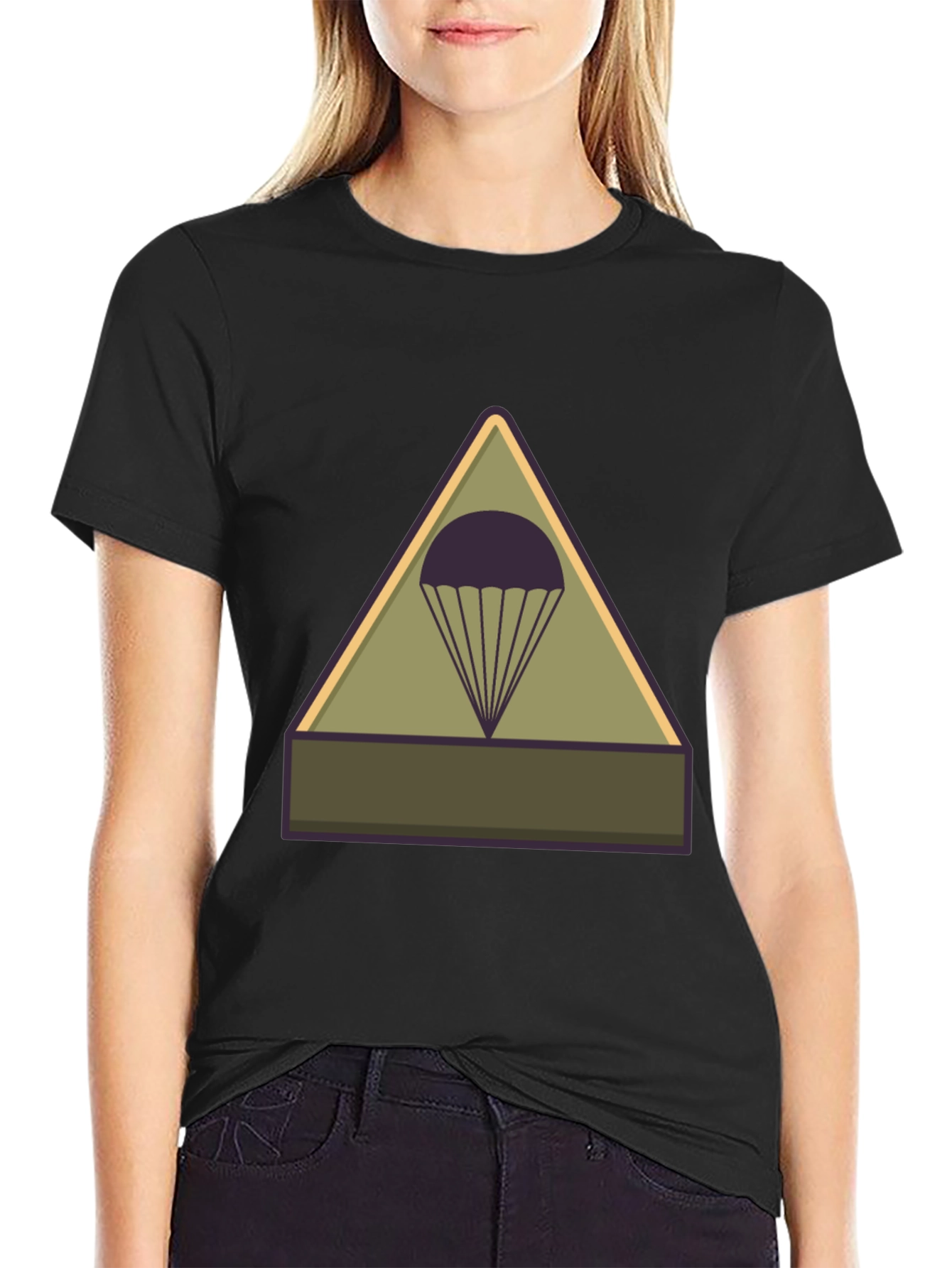Parachute Badge Graphic Tee - Military Style T-Shirt