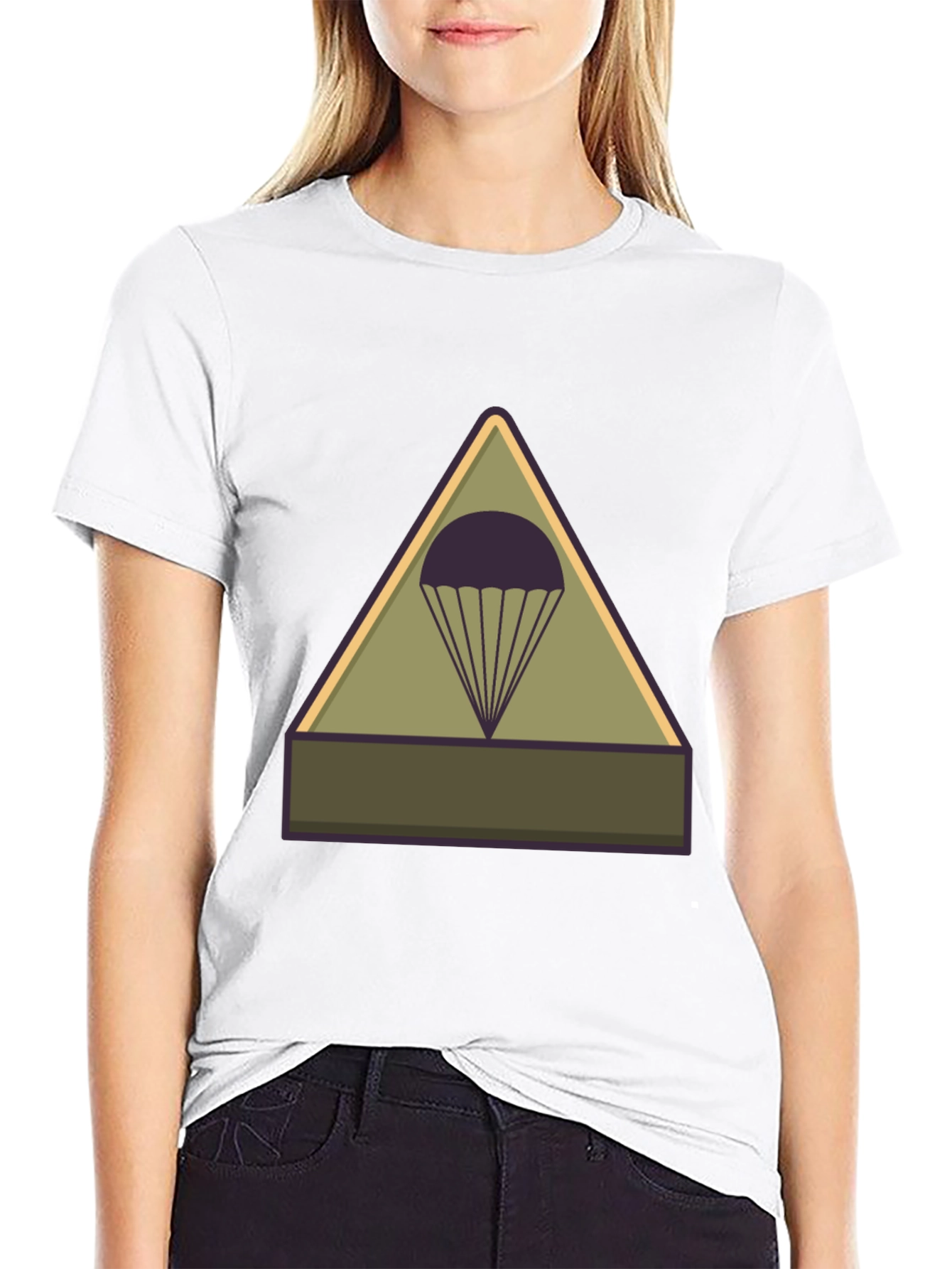 Parachute Badge Graphic Tee - Military Style T-Shirt