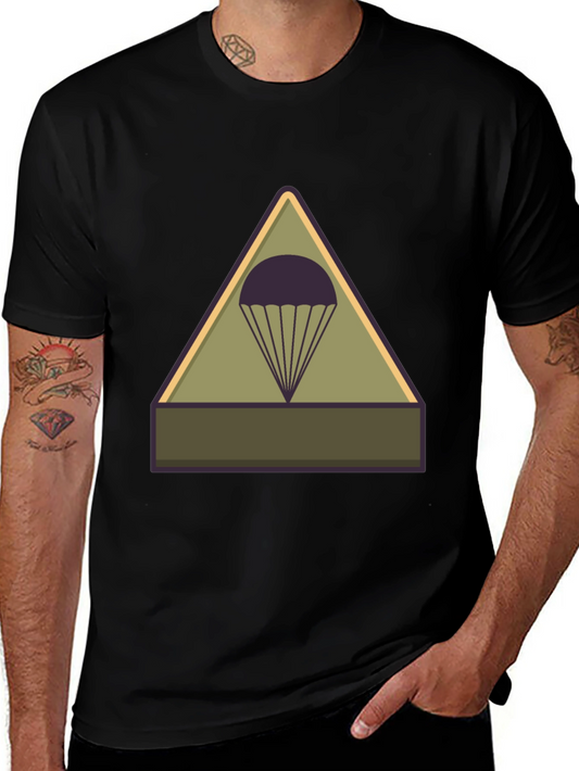 Parachute Badge Graphic Tee - Military Style T-Shirt