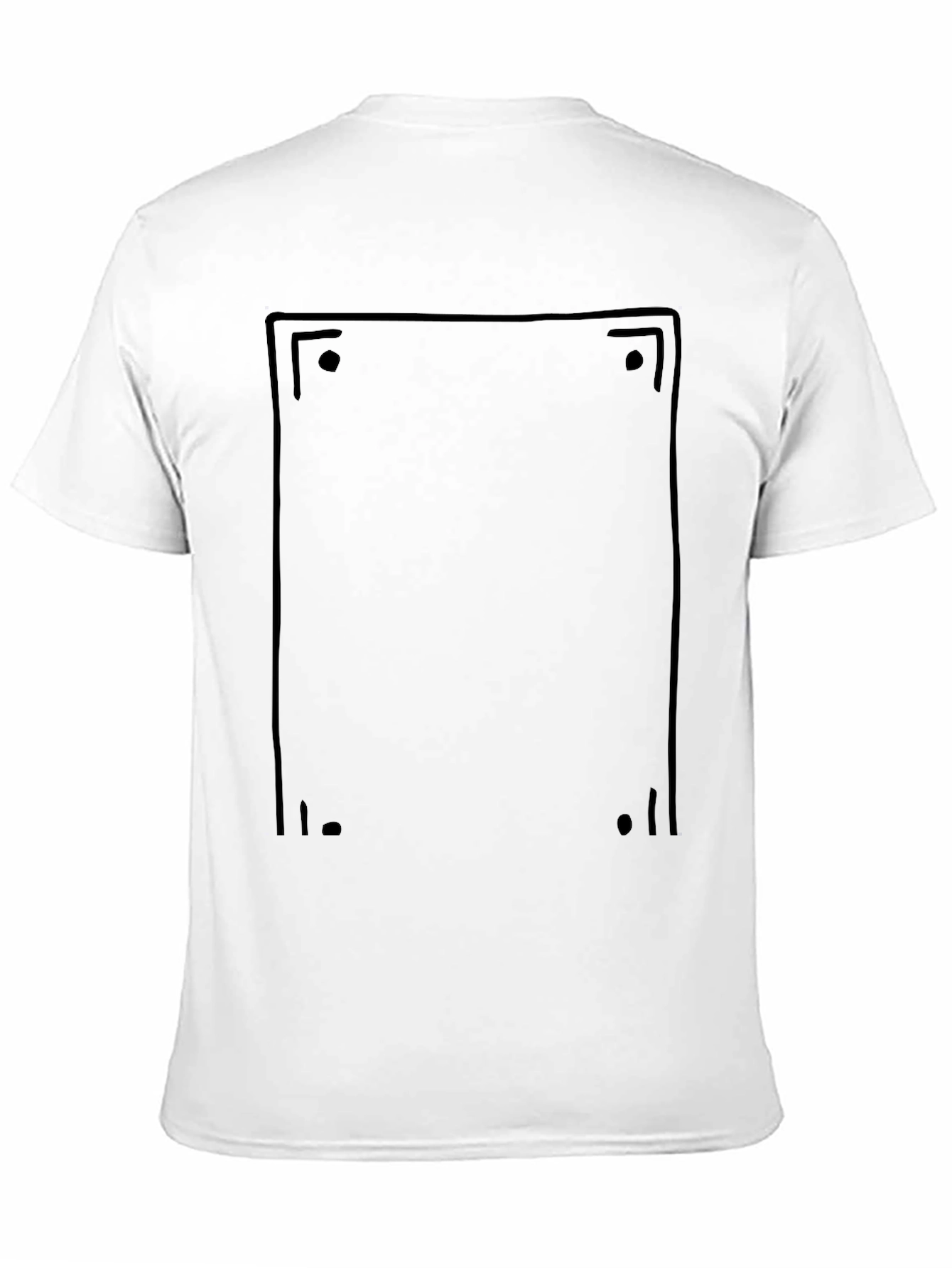 Black Square Graphic Tee - Minimalist Design