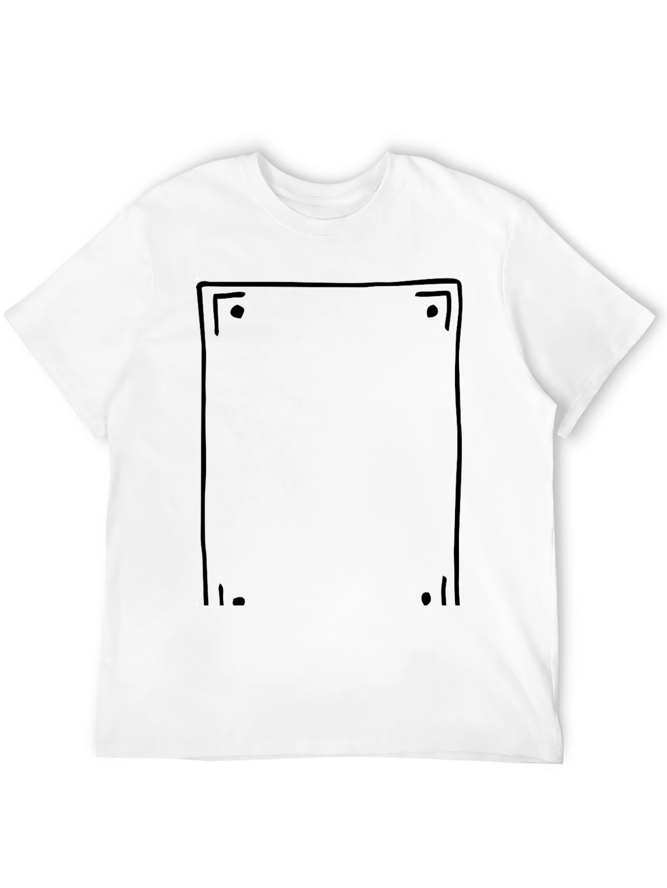 Black Square Graphic Tee - Minimalist Design