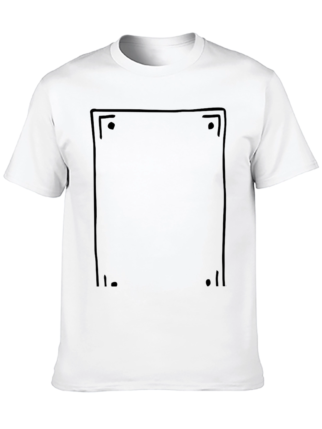 Black Square Graphic Tee - Minimalist Design