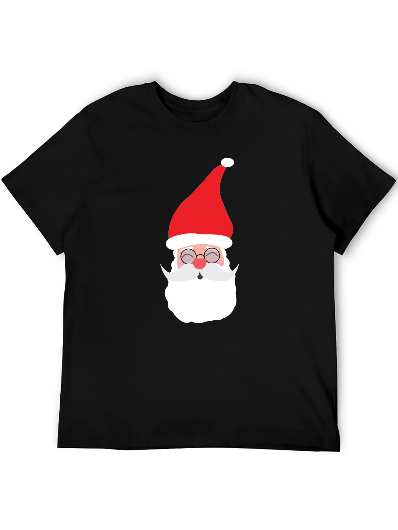 Festive Santa Graphic Tee - Holiday Cheer
