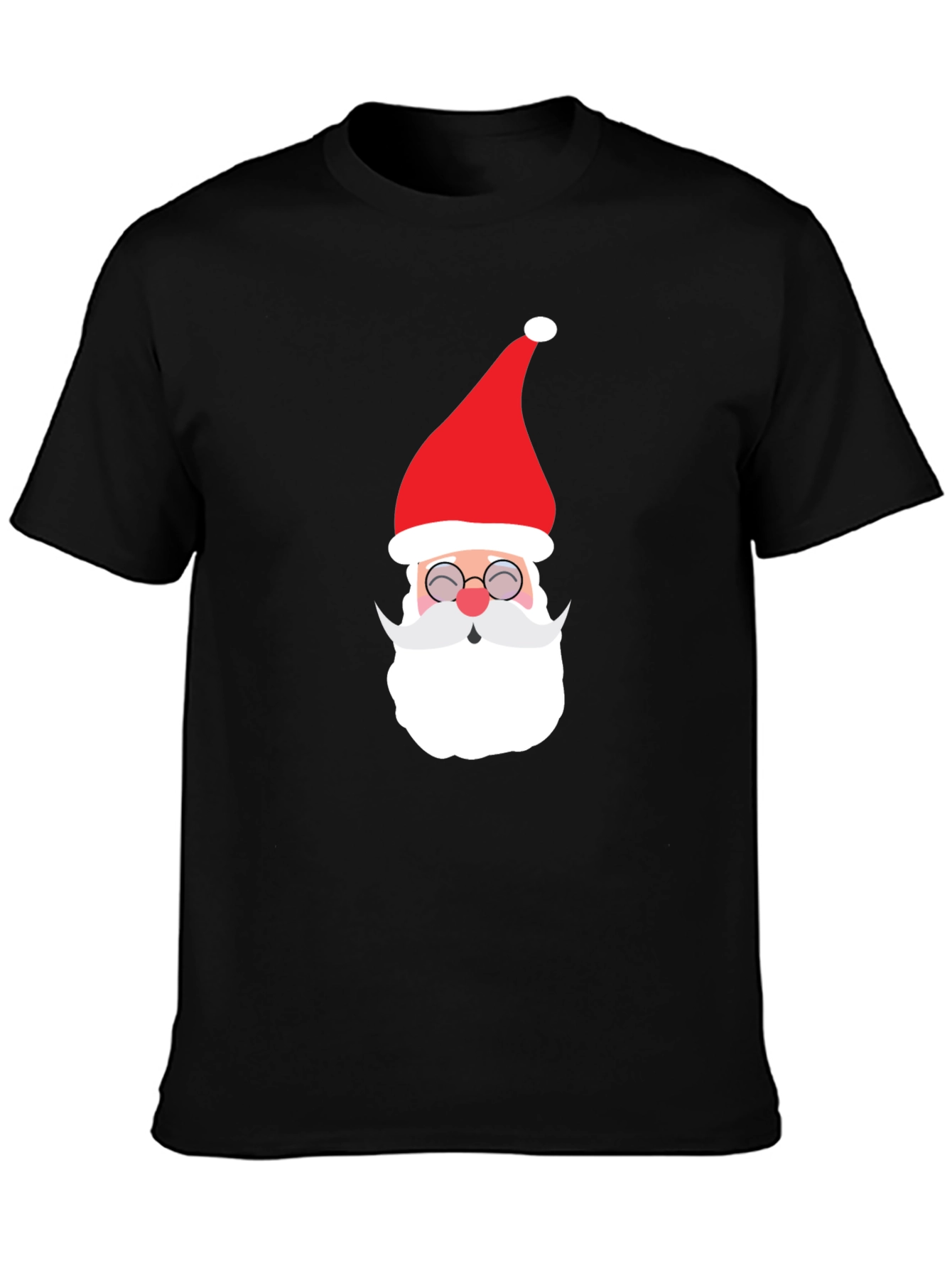 Festive Santa Graphic Tee - Holiday Cheer