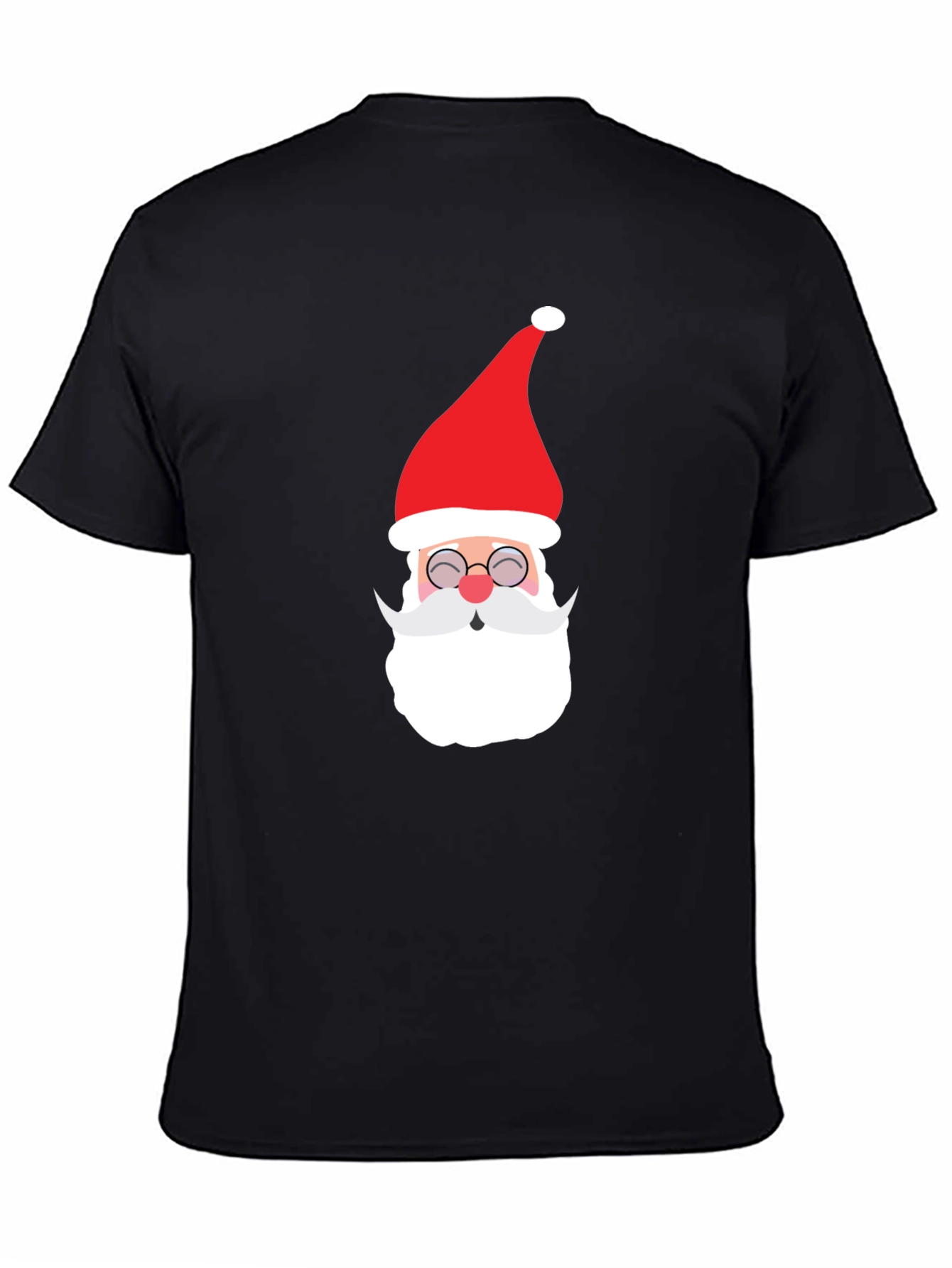 Festive Santa Graphic Tee - Holiday Cheer