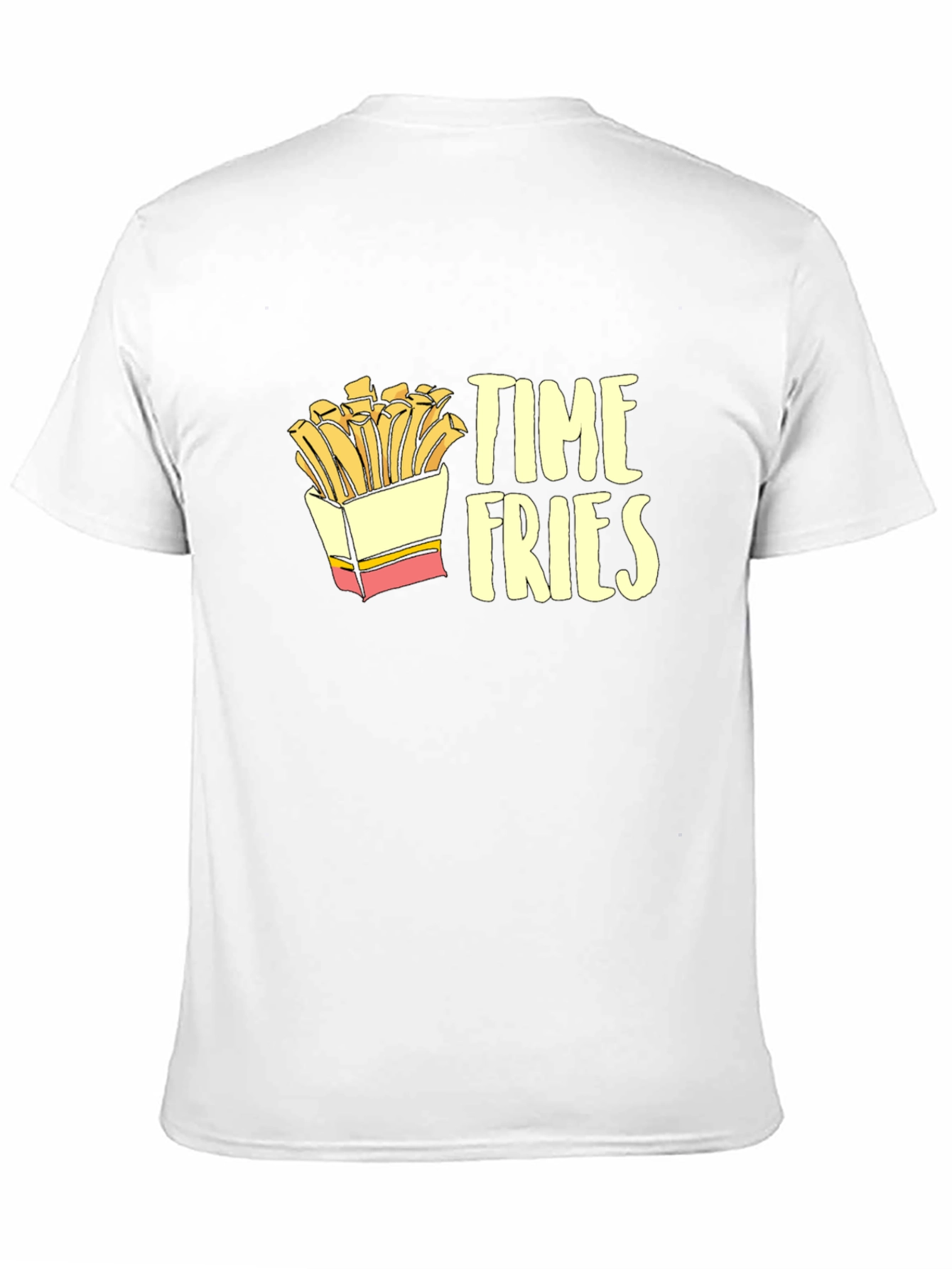 Time Fries Mens Black Graphic T-Shirt