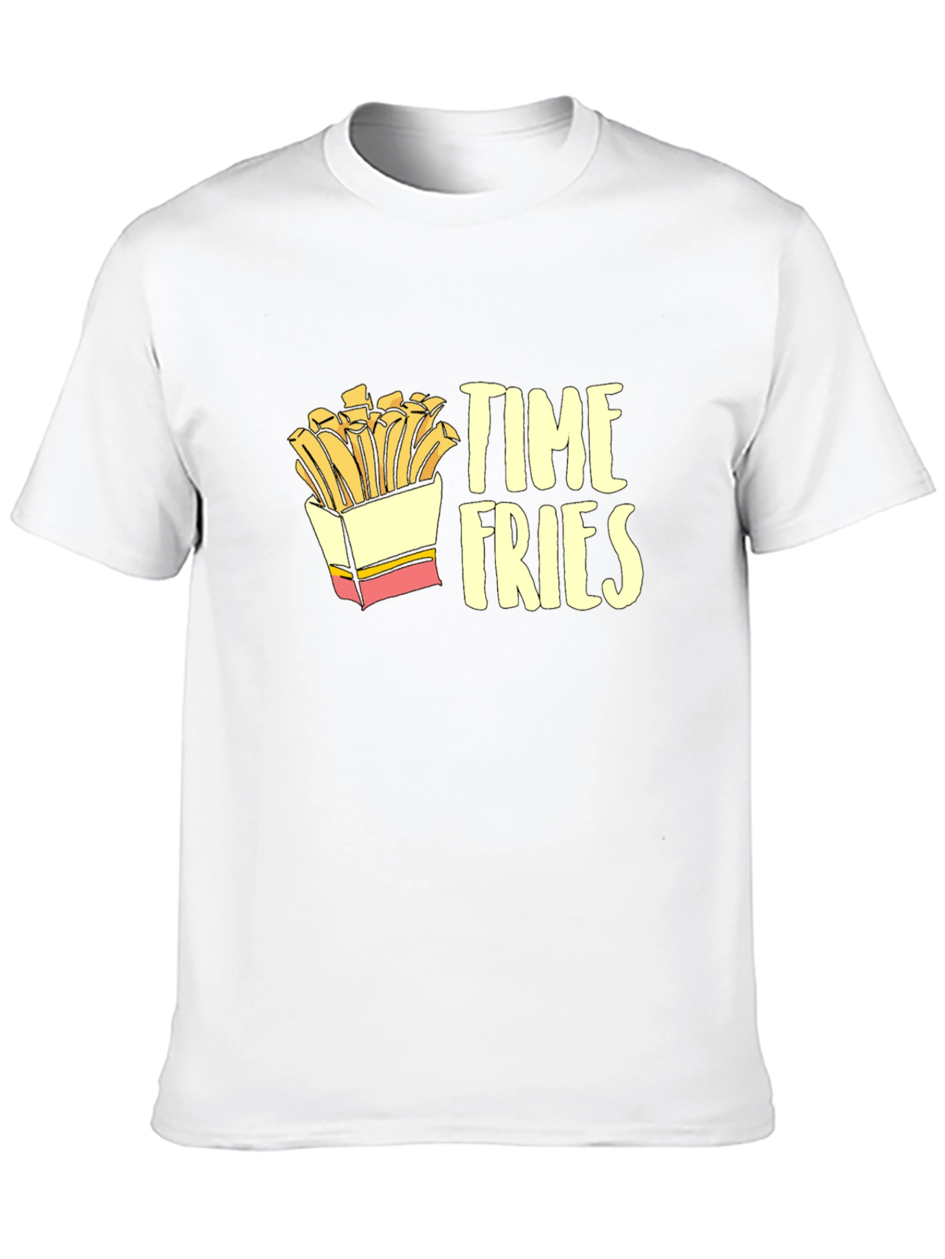 Time Fries Mens Black Graphic T-Shirt