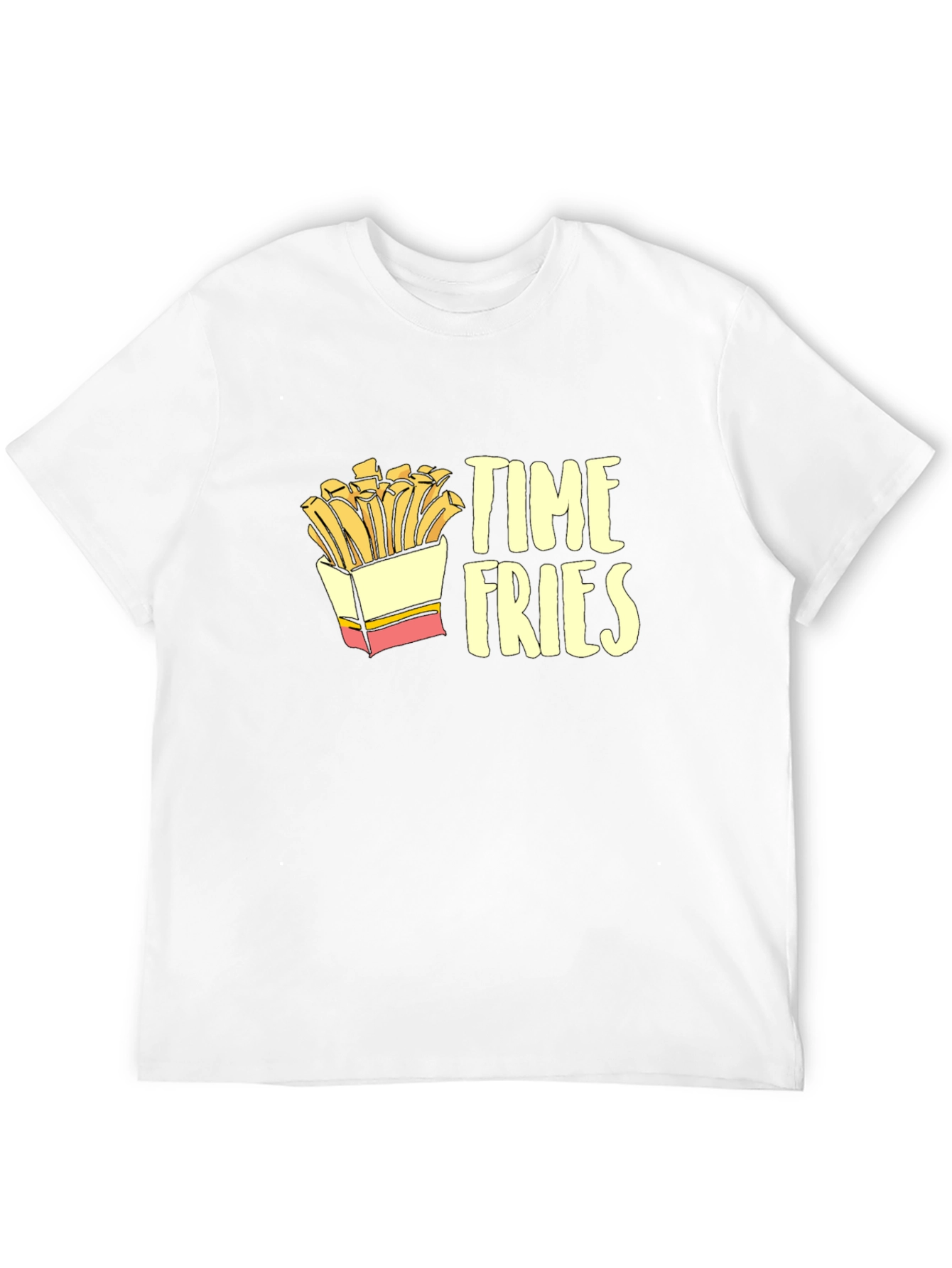 Time Fries Mens Black Graphic T-Shirt