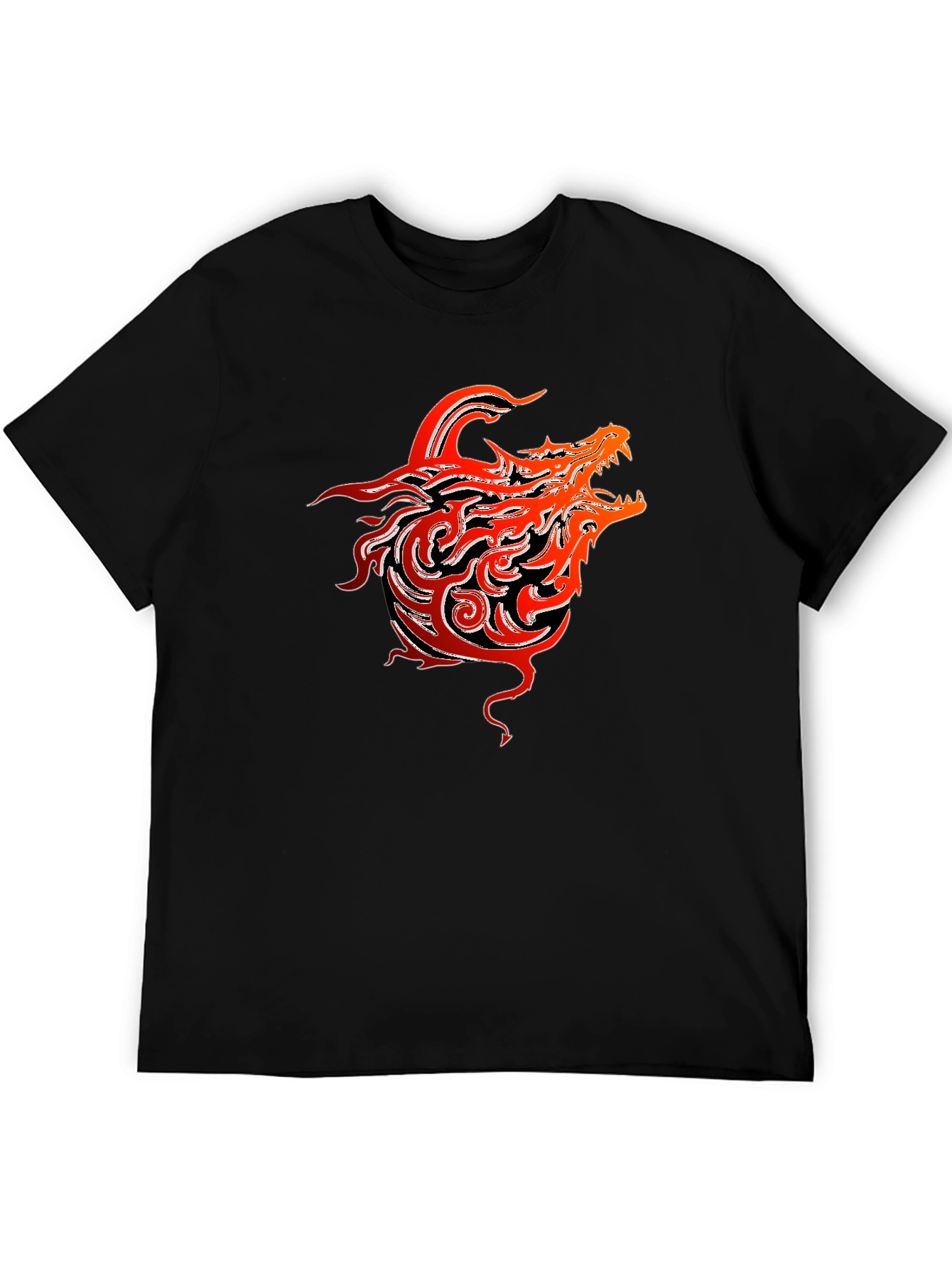 Dragon Graphic T-Shirt - Bold Tribal Design