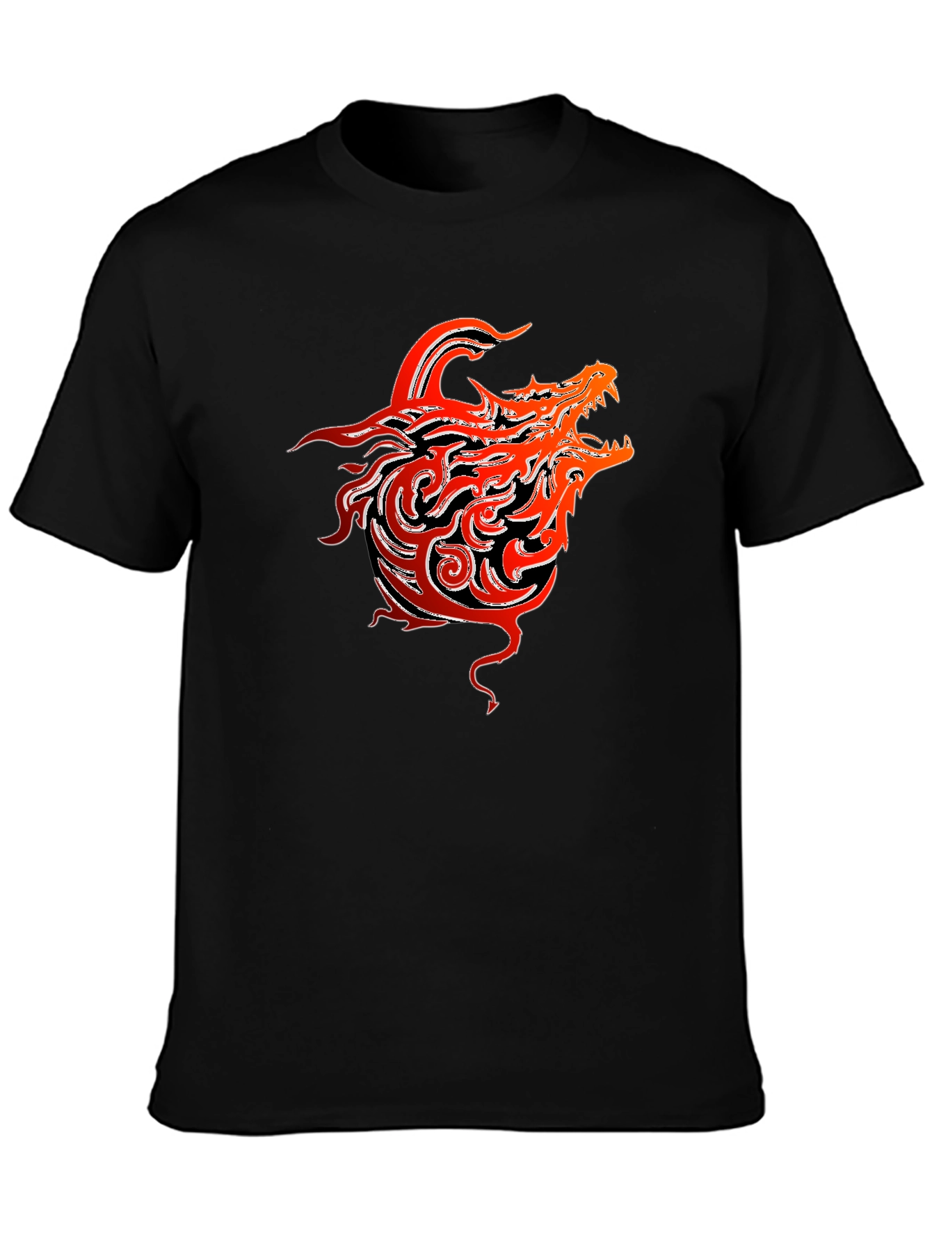 Dragon Graphic T-Shirt - Bold Tribal Design