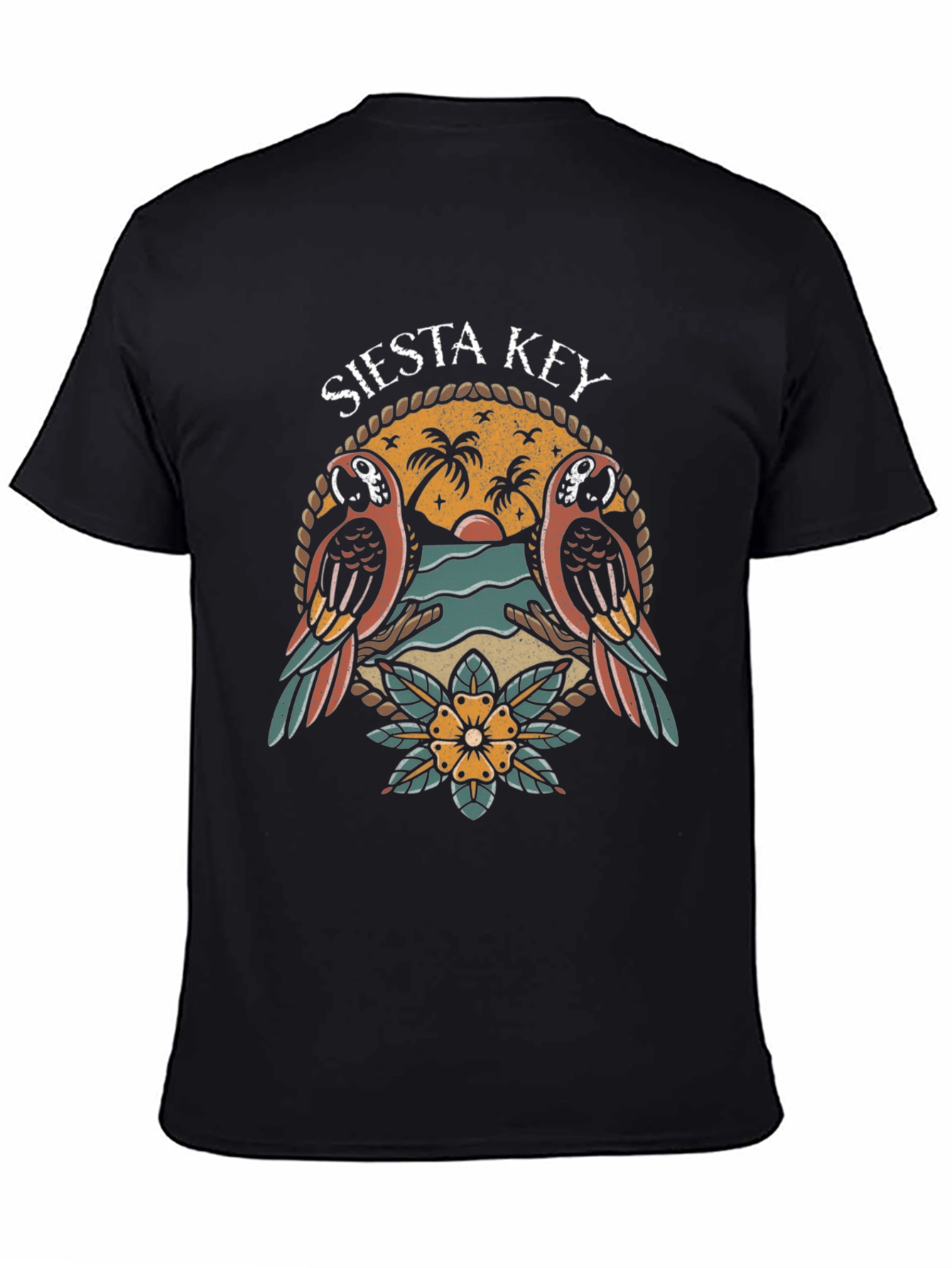 Siesta Key Parrot Graphic T-Shirt
