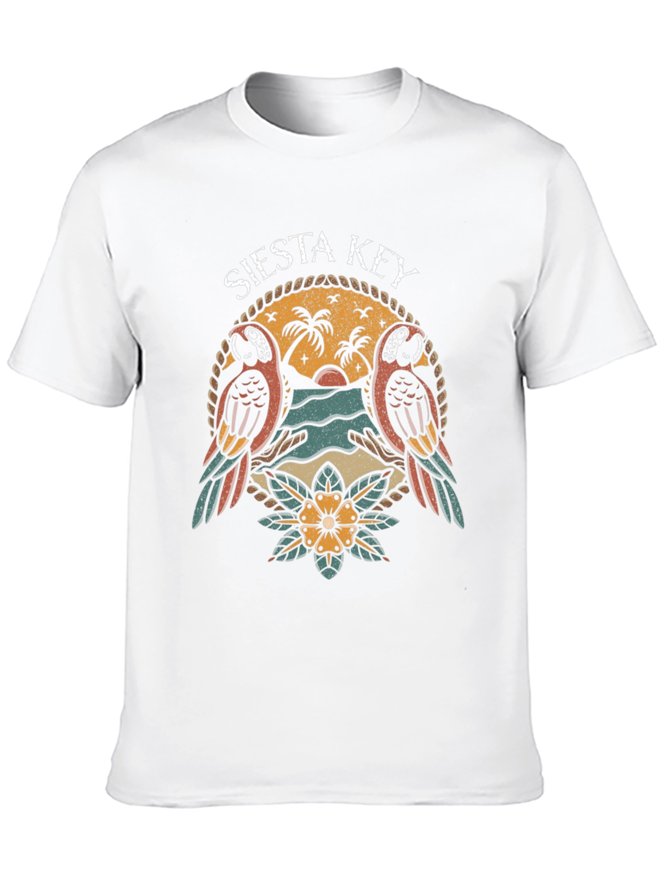 Siesta Key Parrot Graphic T-Shirt