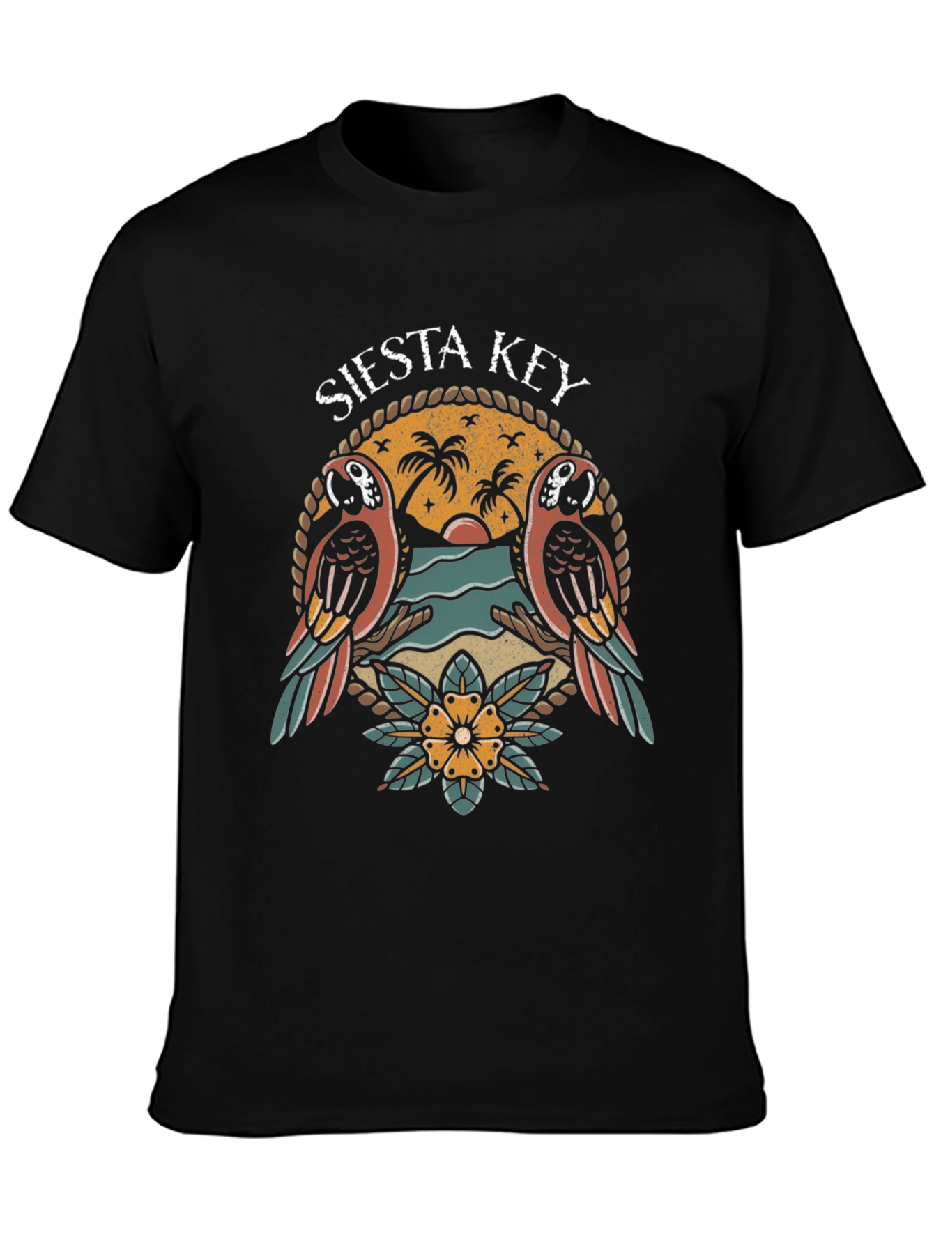 Siesta Key Parrot Graphic T-Shirt