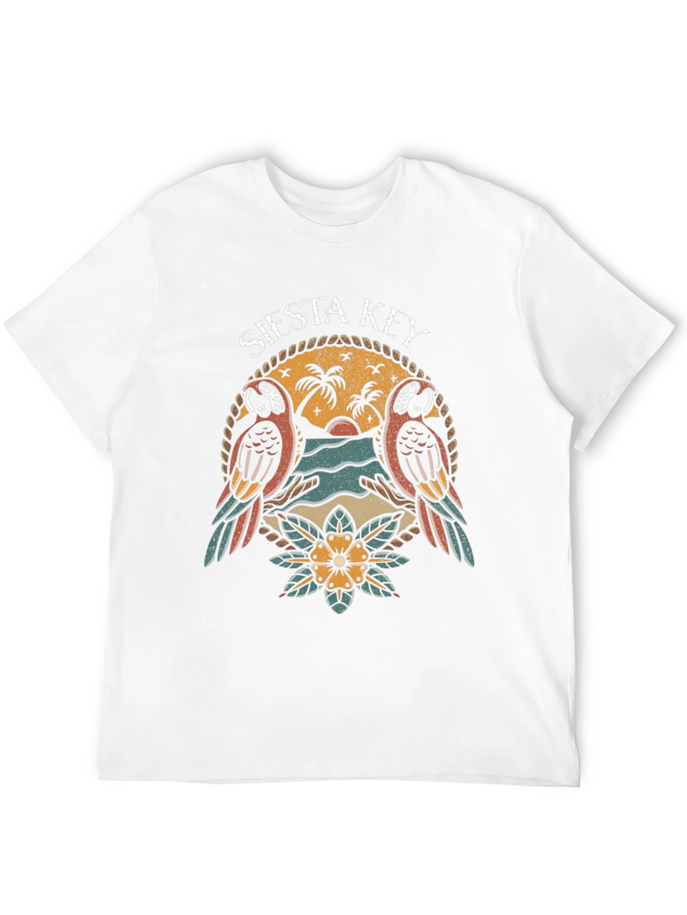 Siesta Key Parrot Graphic T-Shirt