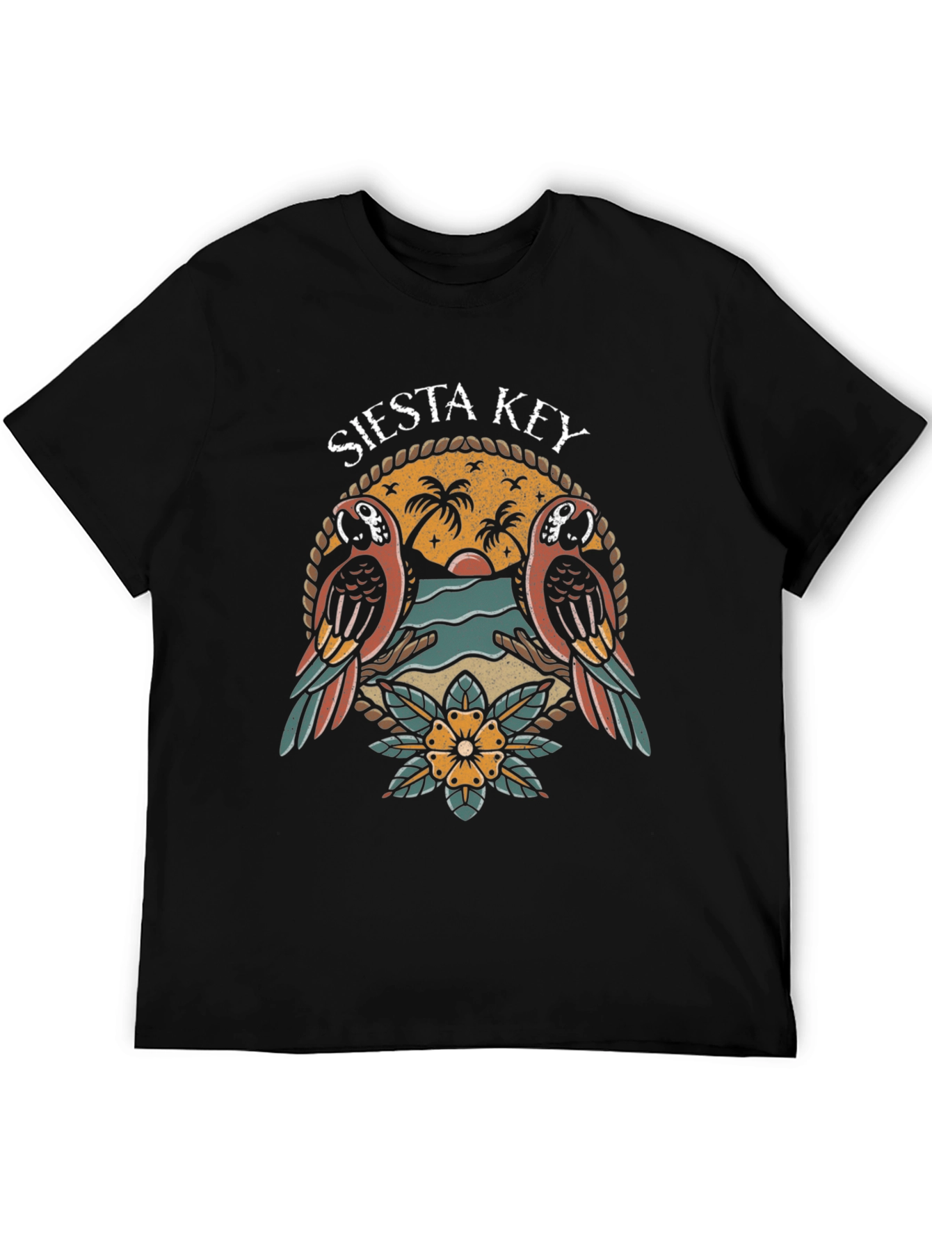 Siesta Key Parrot Graphic T-Shirt