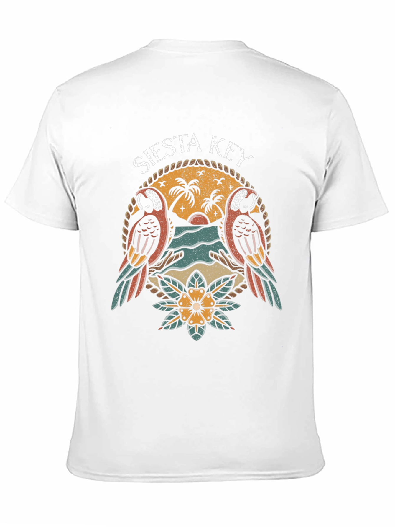 Siesta Key Parrot Graphic T-Shirt