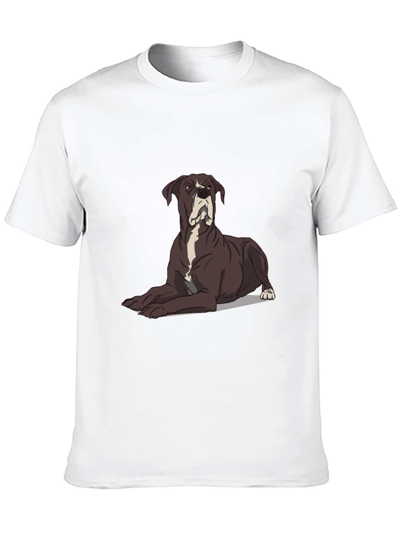 Great Dane Dog Graphic Tee - Black Casual T-Shirt