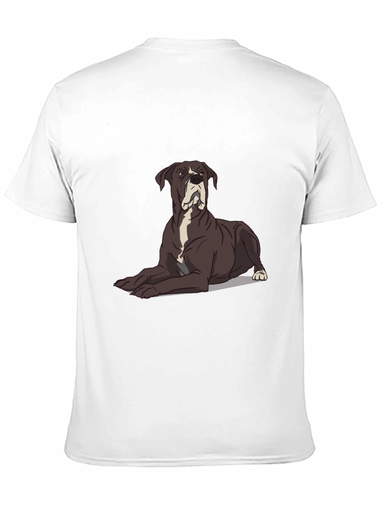Great Dane Dog Graphic Tee - Black Casual T-Shirt
