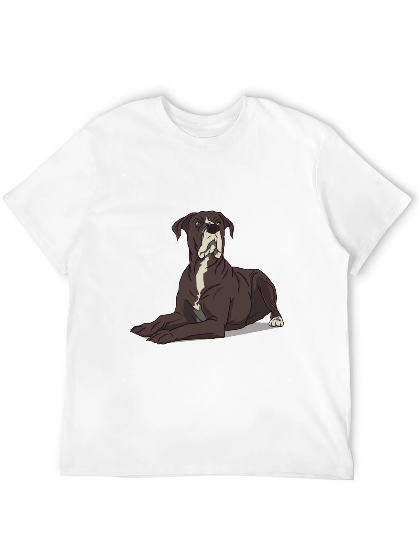 Great Dane Dog Graphic Tee - Black Casual T-Shirt