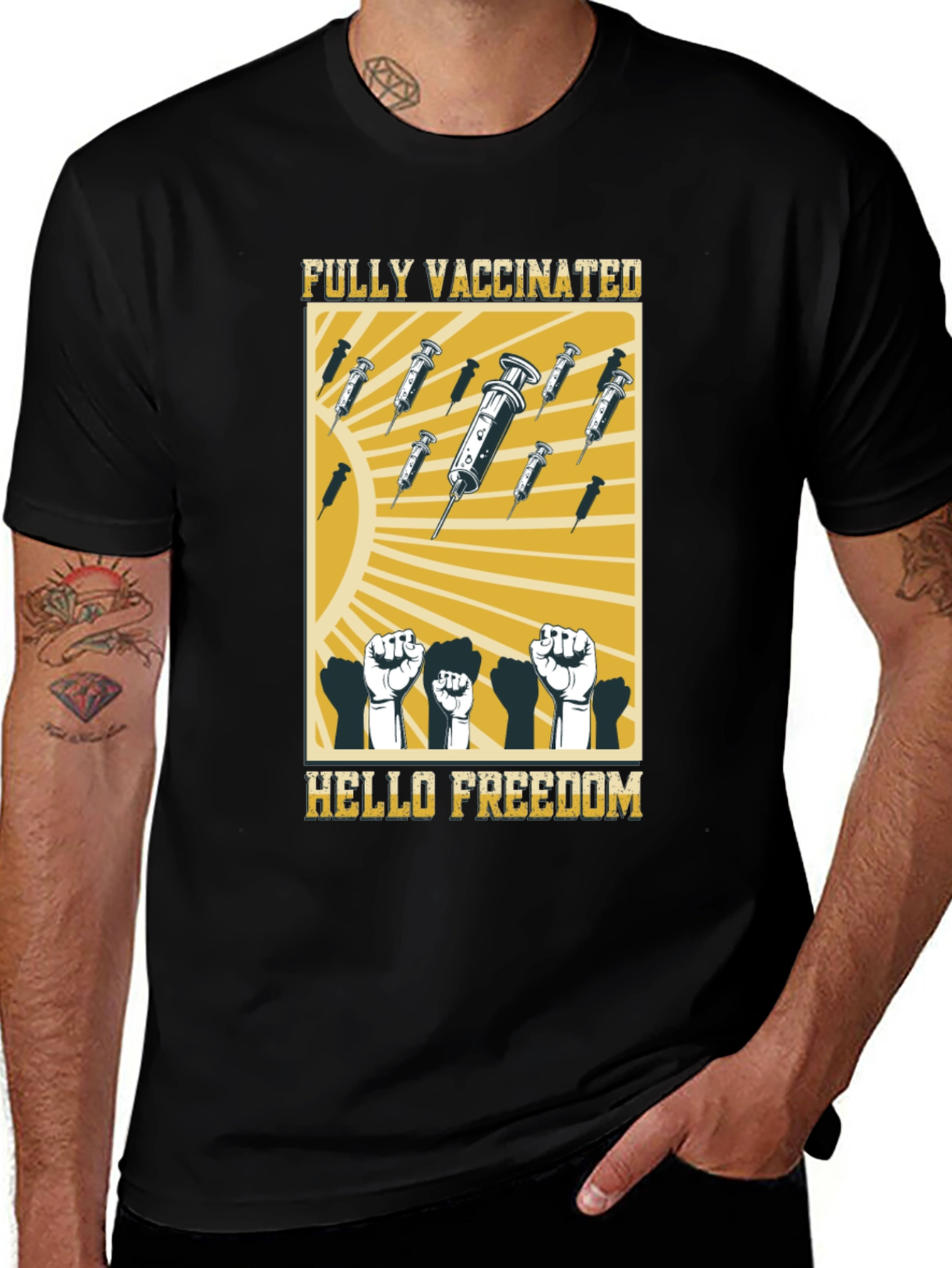 Fully Vaccinated Hello Freedom T-Shirt