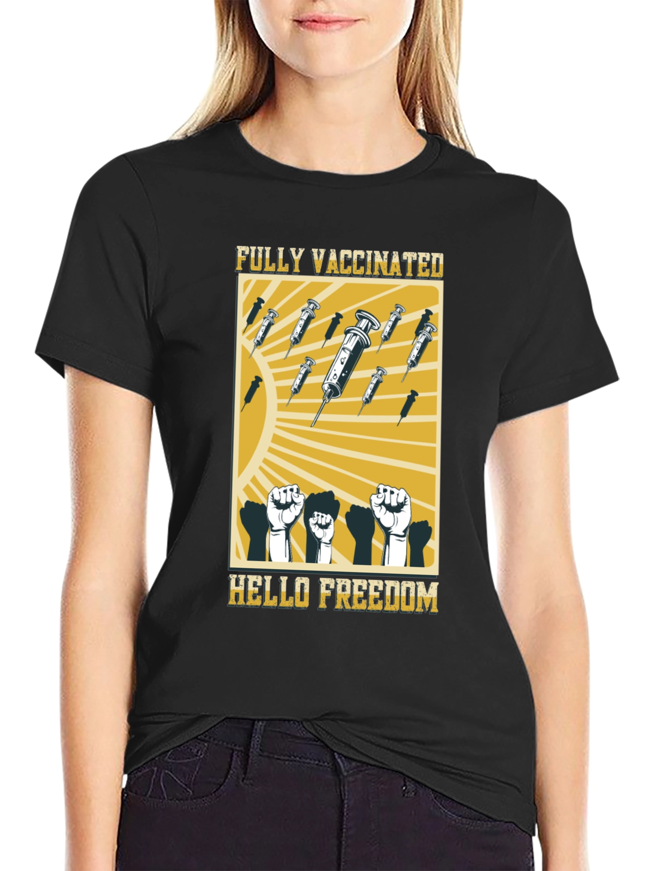 Fully Vaccinated Hello Freedom T-Shirt