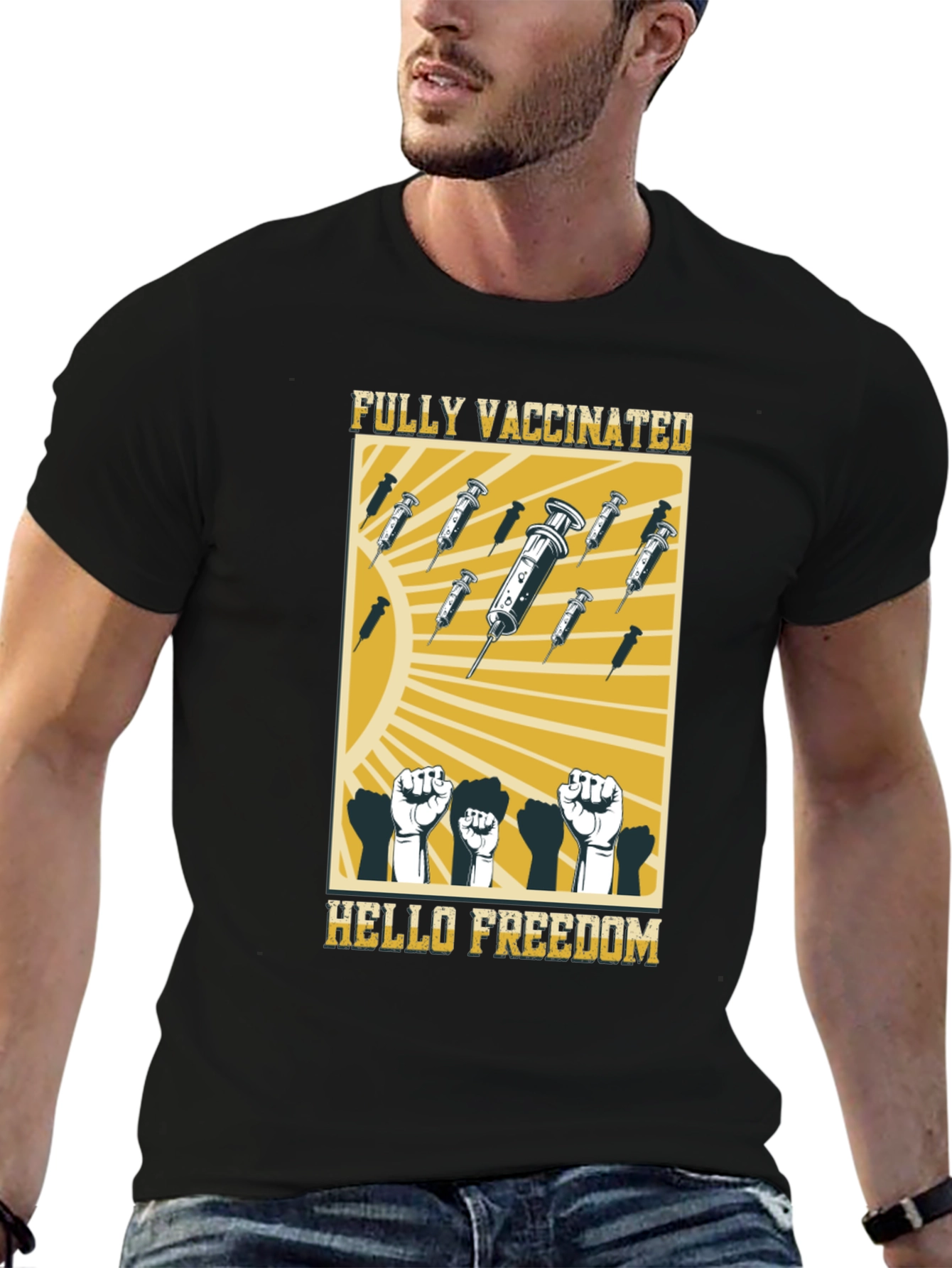 Fully Vaccinated Hello Freedom T-Shirt