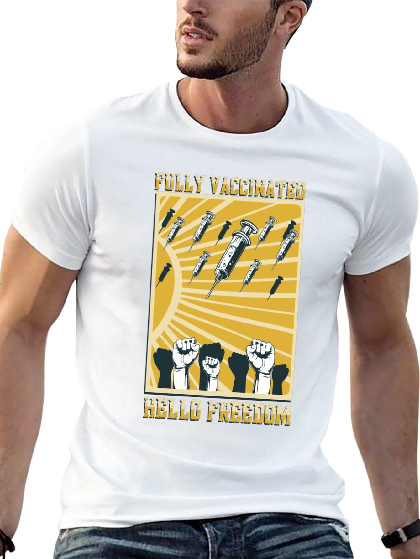 Fully Vaccinated Hello Freedom T-Shirt