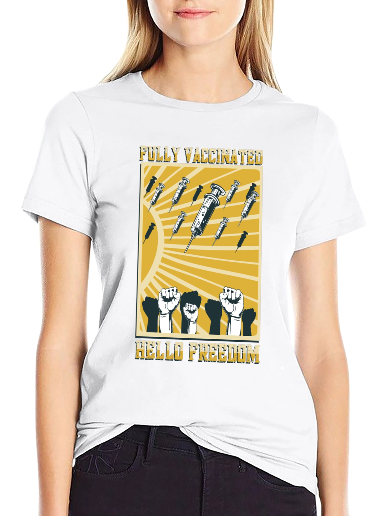 Fully Vaccinated Hello Freedom T-Shirt