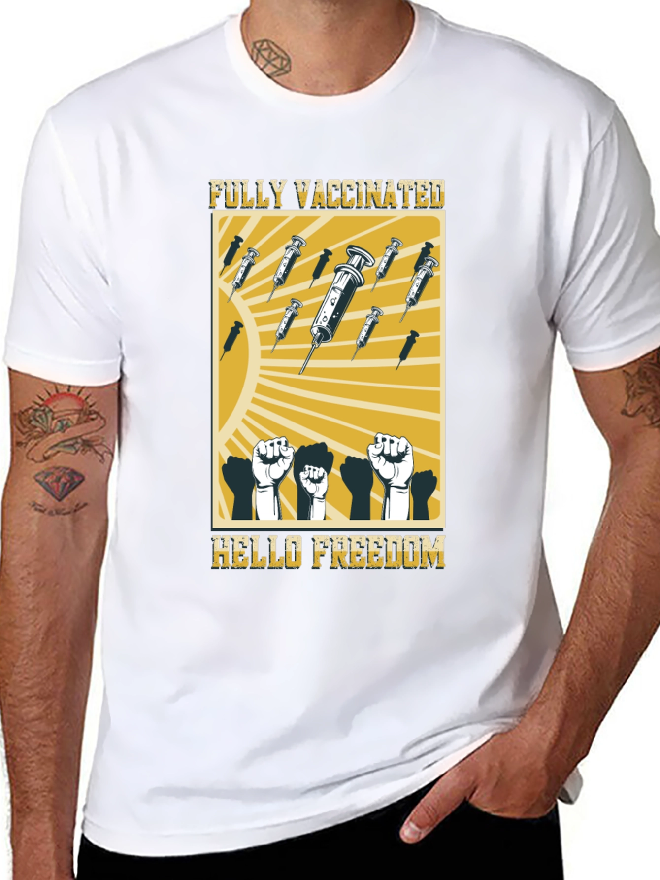 Fully Vaccinated Hello Freedom T-Shirt