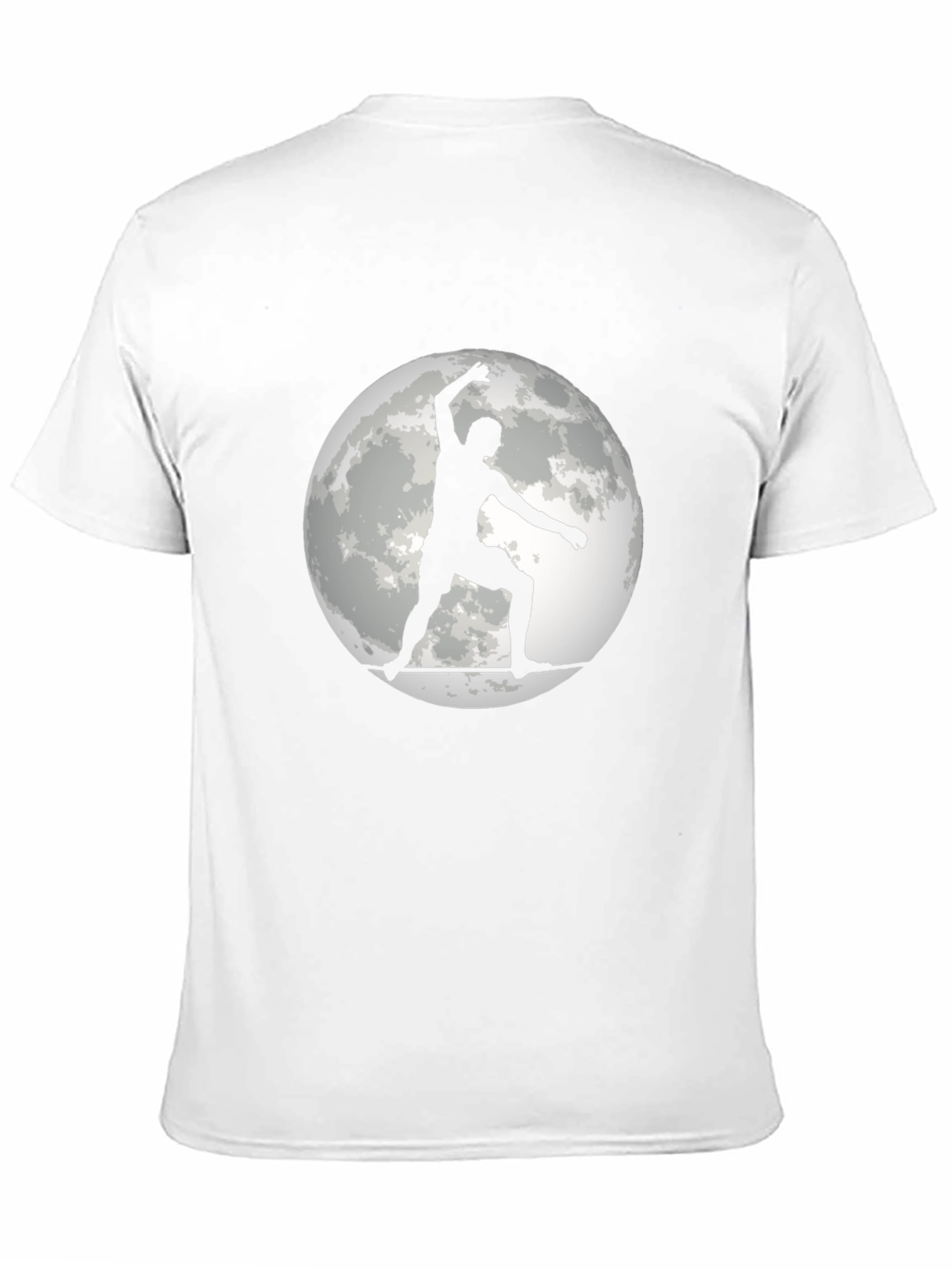 Surfer on the Moon Graphic Black T-Shirt