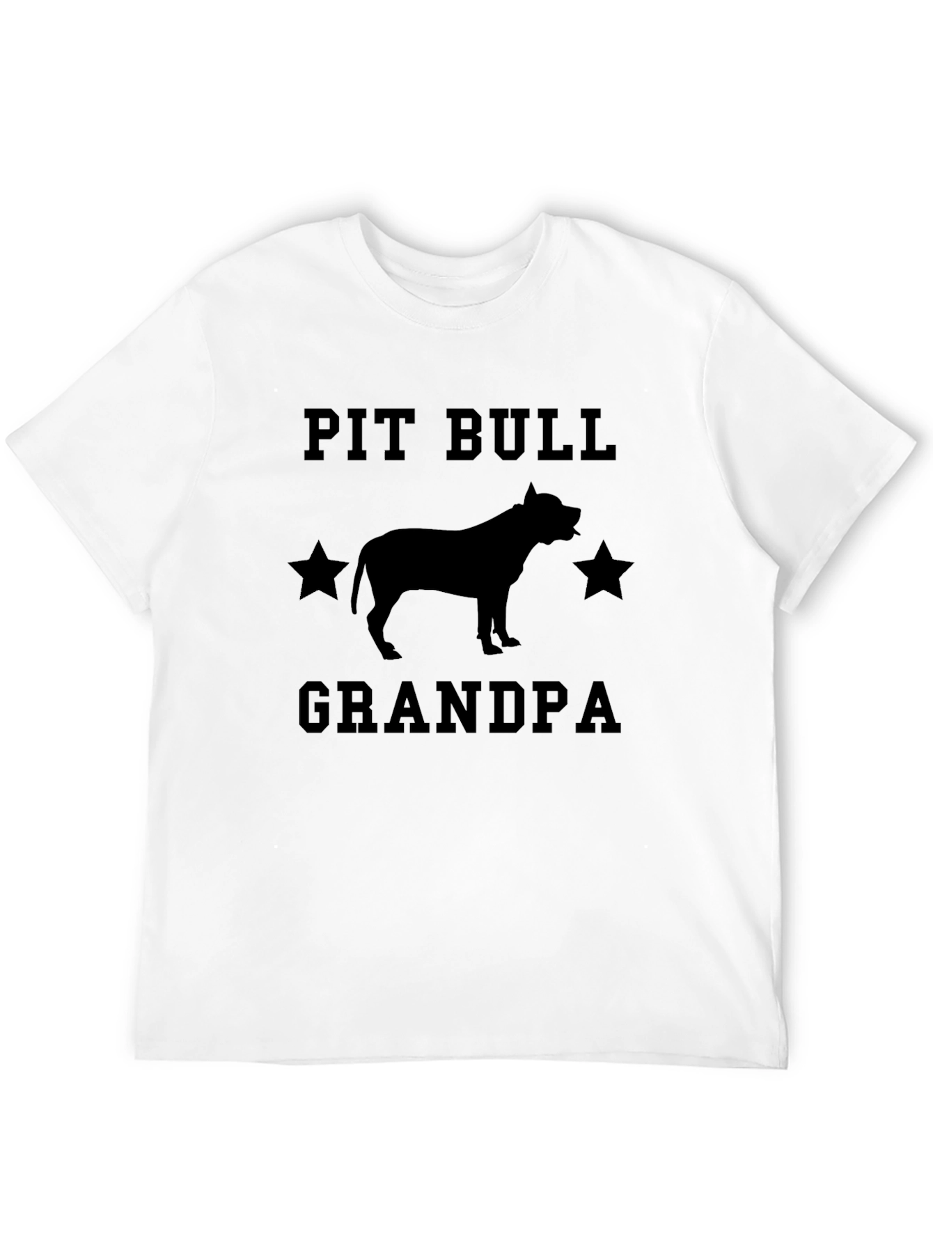 Pit Bull Grandpa Graphic T-Shirt