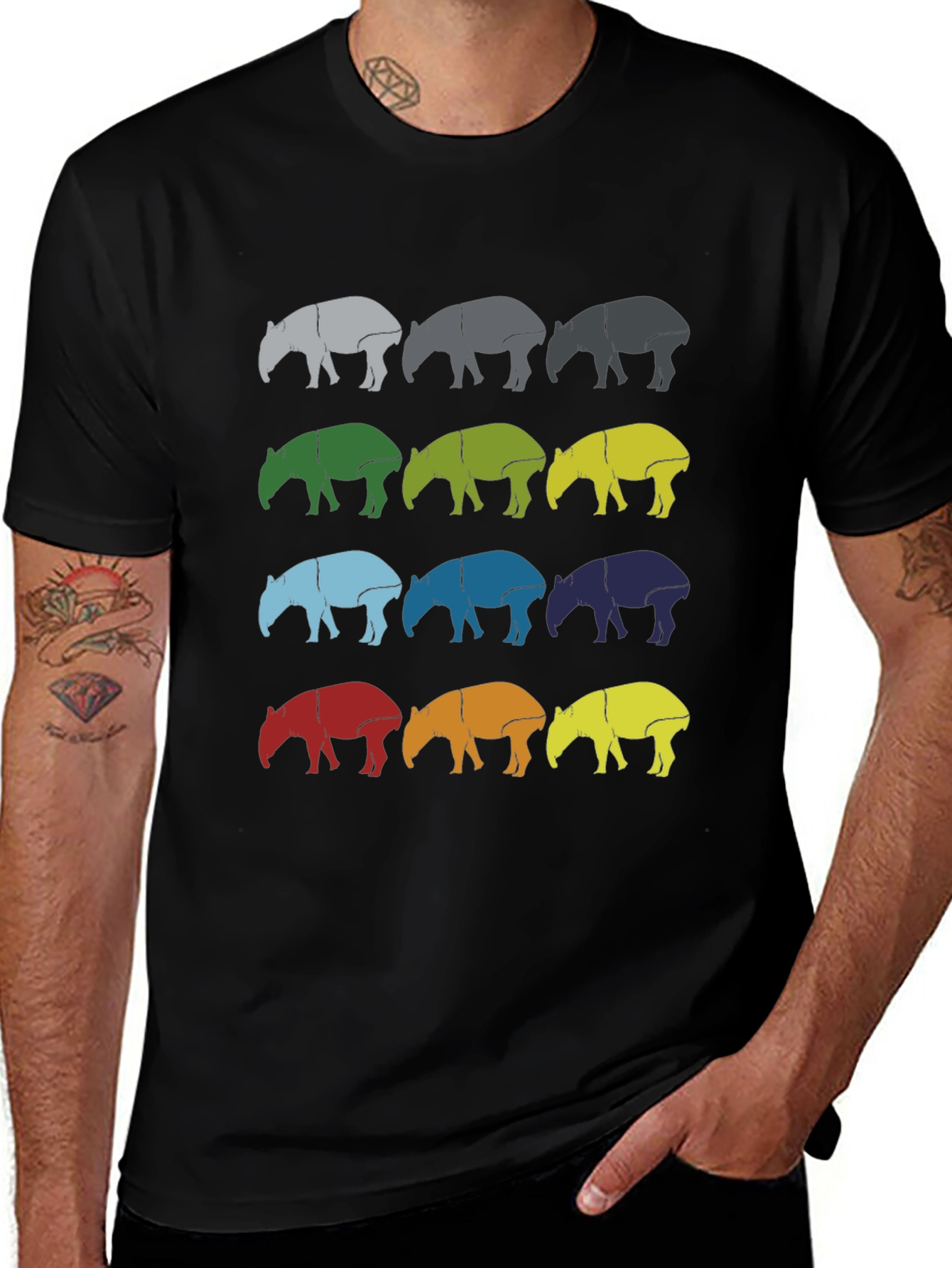 Retro Tapir T-Shirt - Fun Graphic Tee