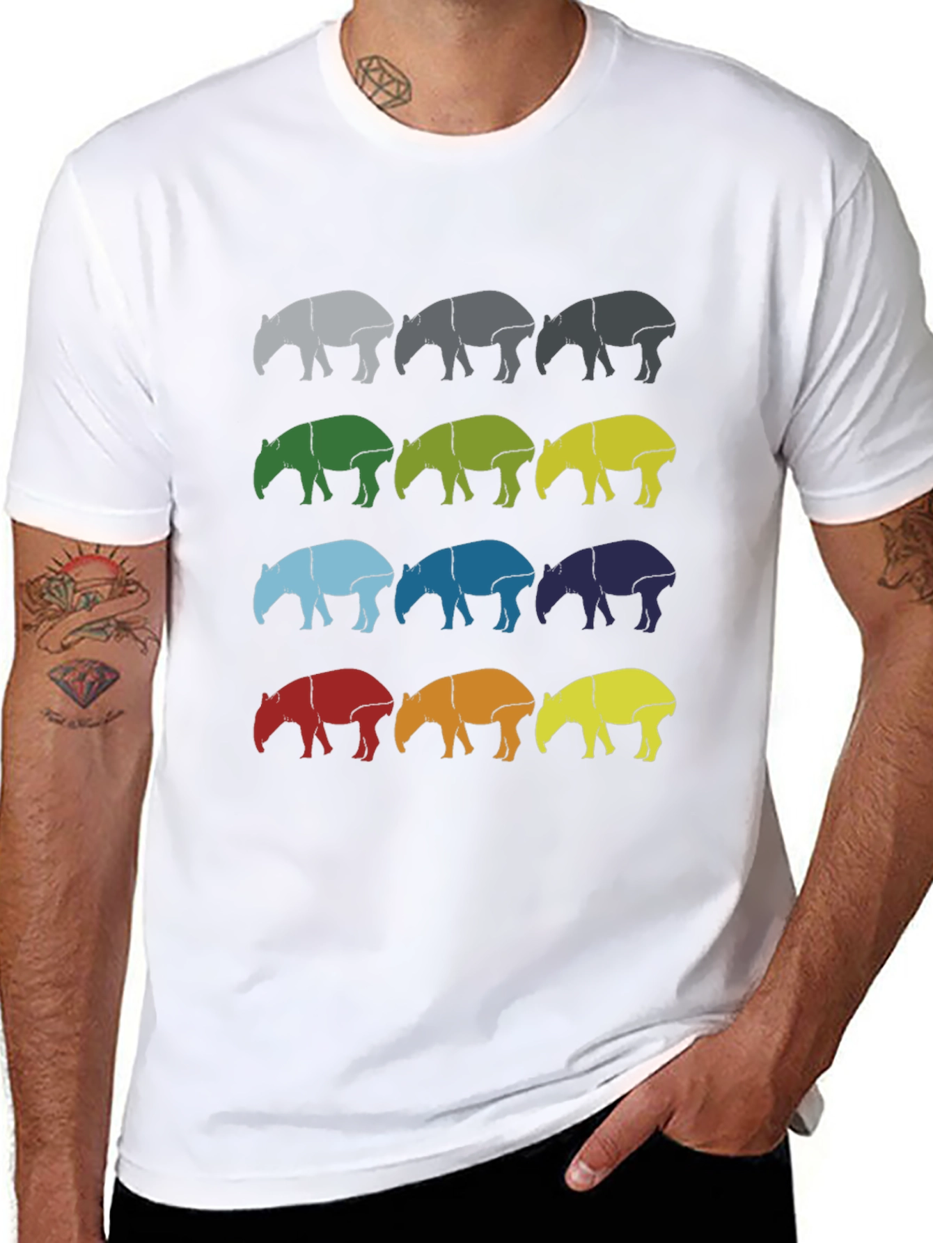Retro Tapir T-Shirt - Fun Graphic Tee