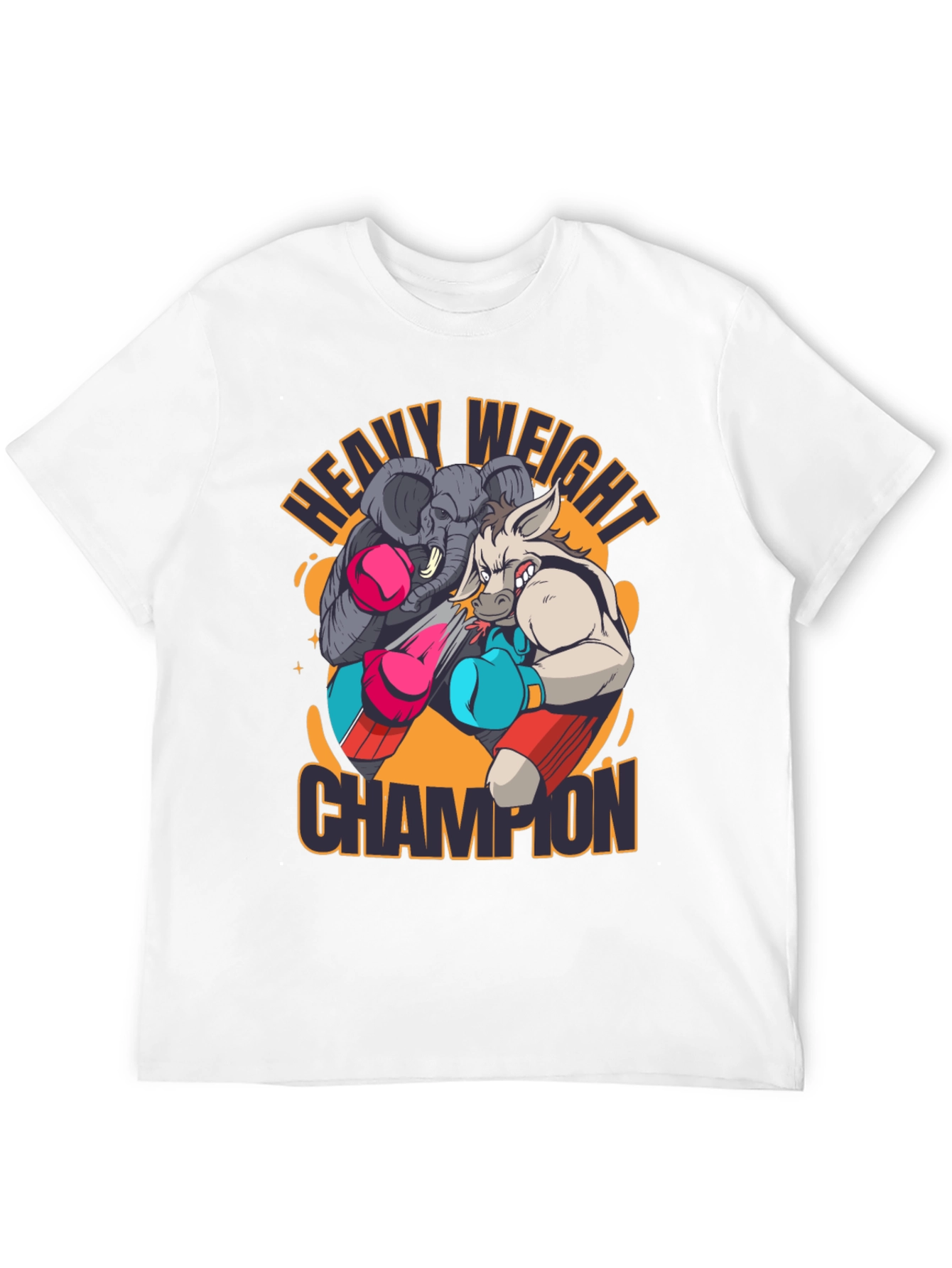 Heavy Weight Champion T-Shirt: Elephant vs Donkey Boxing