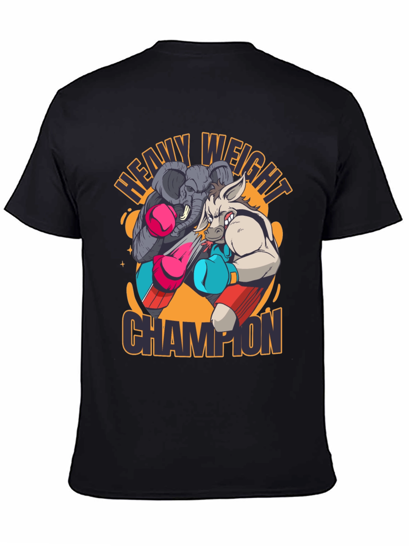 Heavy Weight Champion T-Shirt: Elephant vs Donkey Boxing