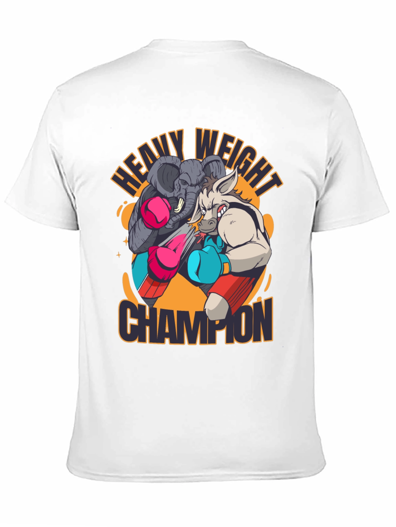 Heavy Weight Champion T-Shirt: Elephant vs Donkey Boxing