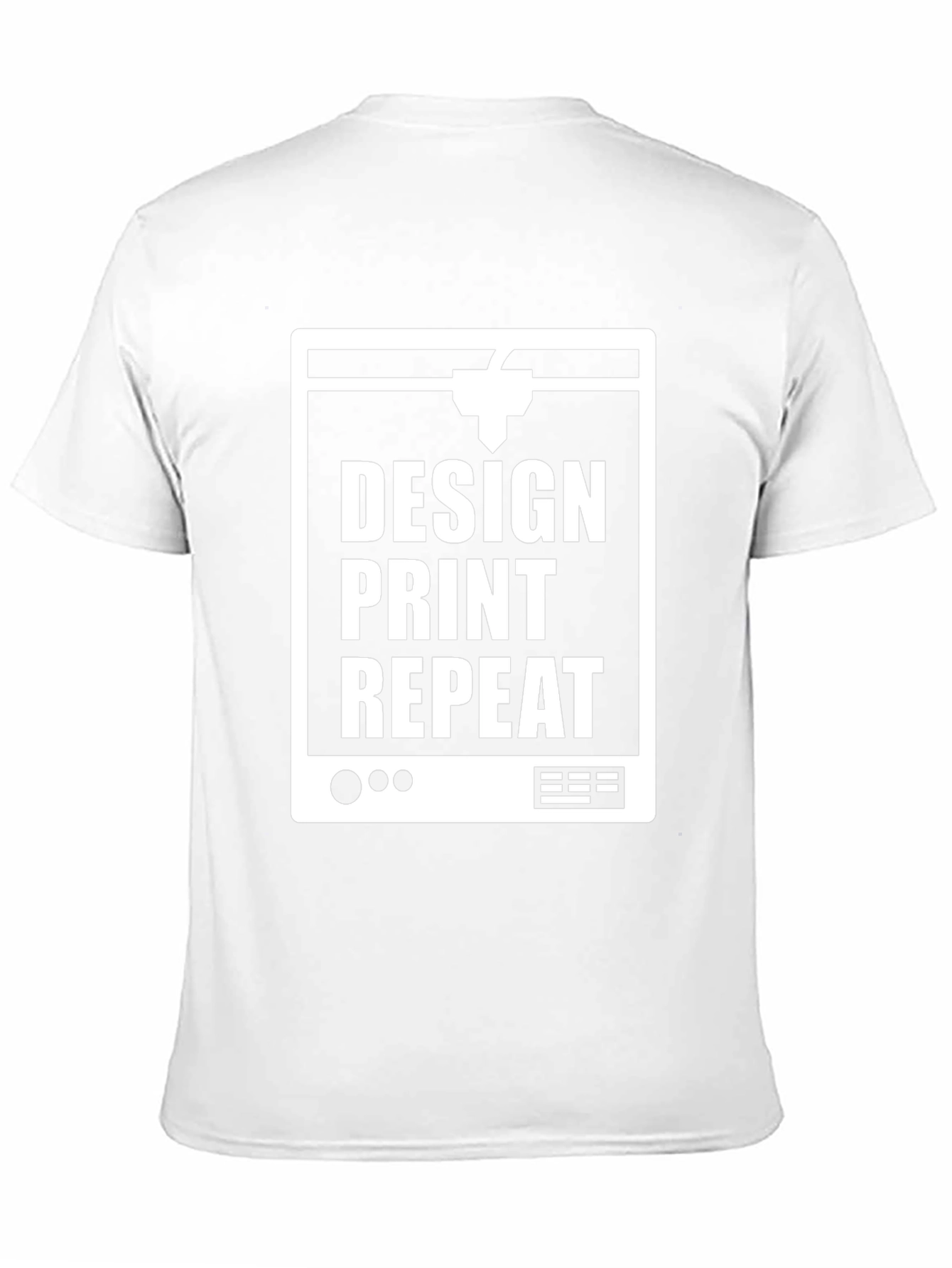 Design Print Repeat Black T-Shirt