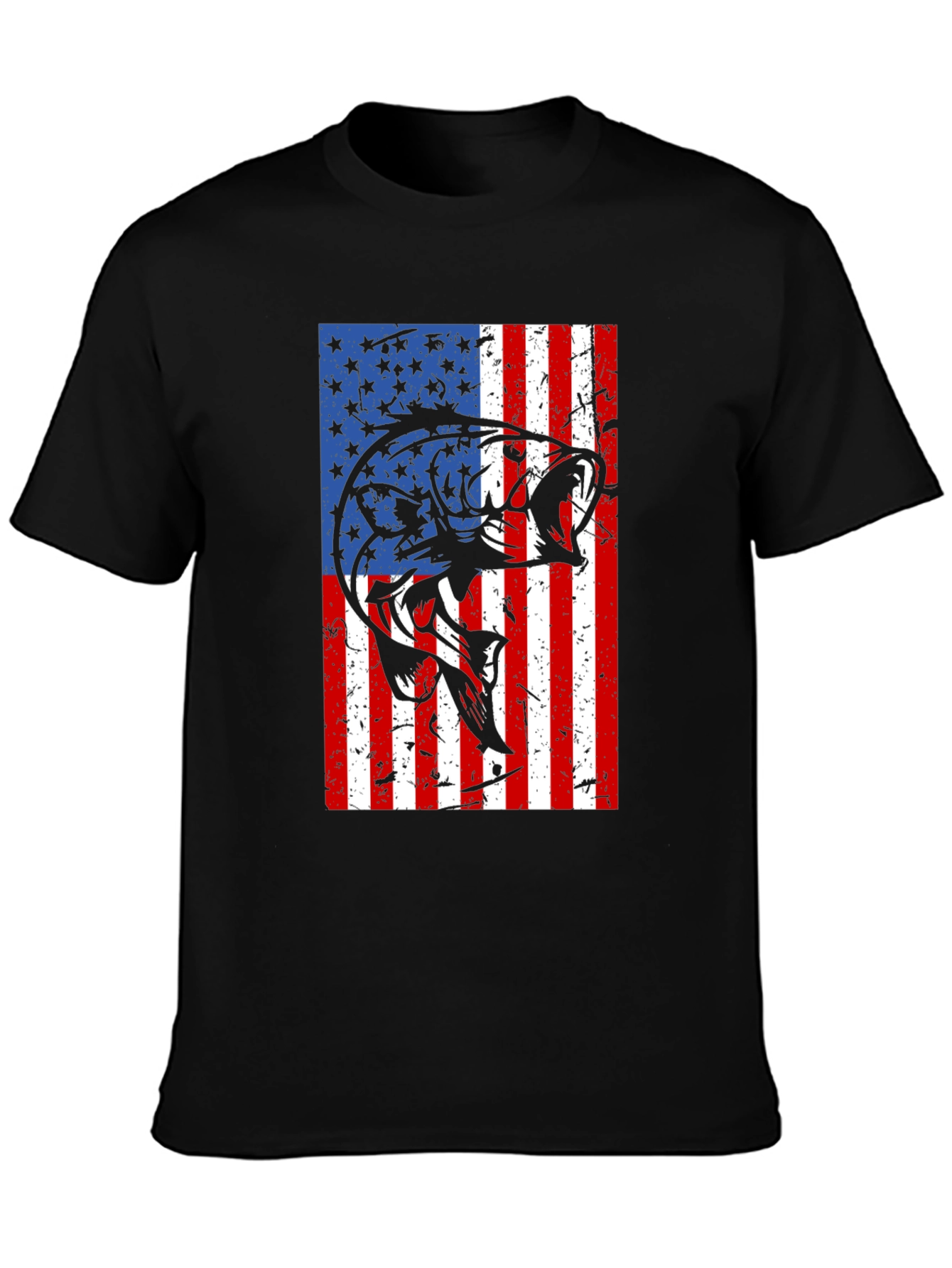 American Flag Bass Graphic Tee