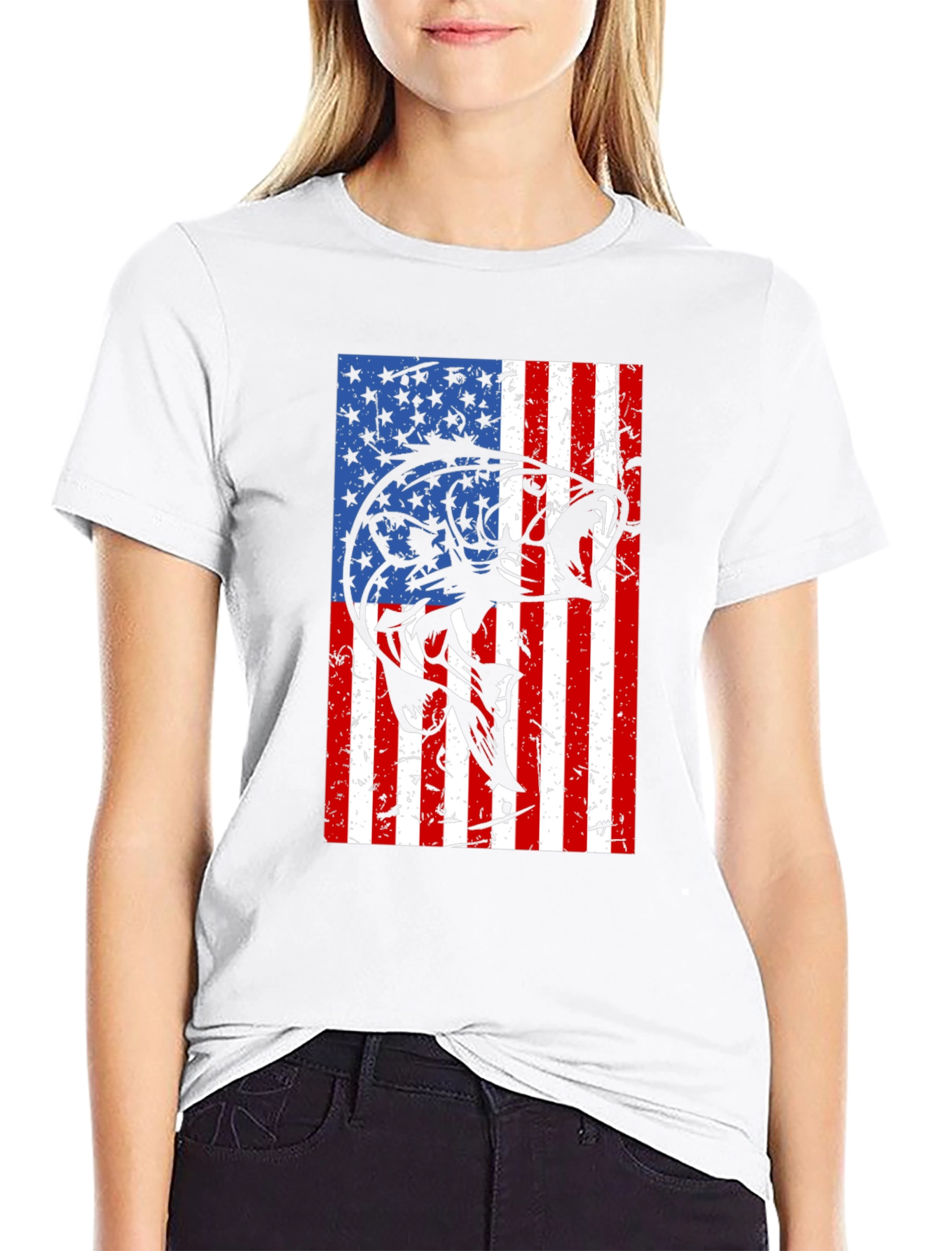 American Flag Bass Graphic Tee