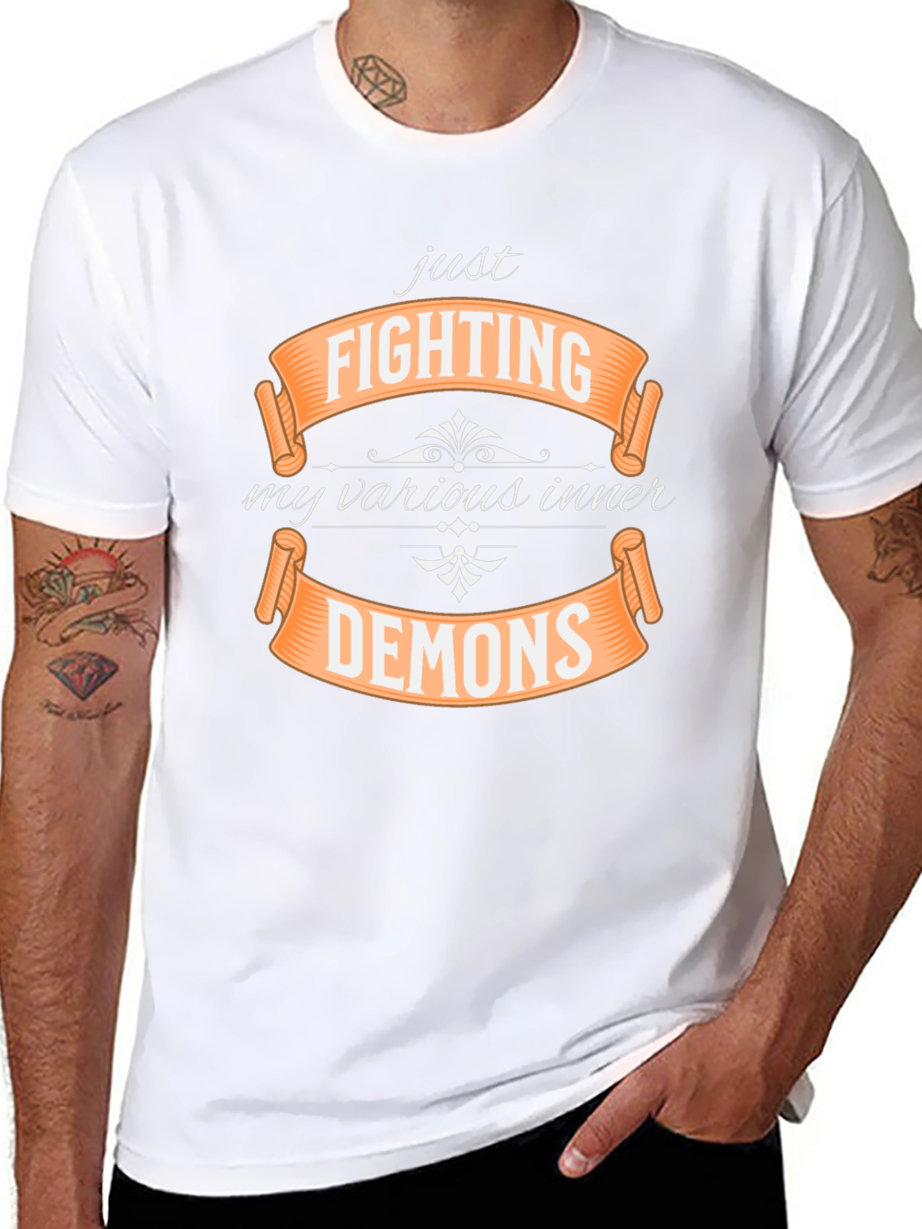 Fighting Inner Demons T-Shirt | Black Tee