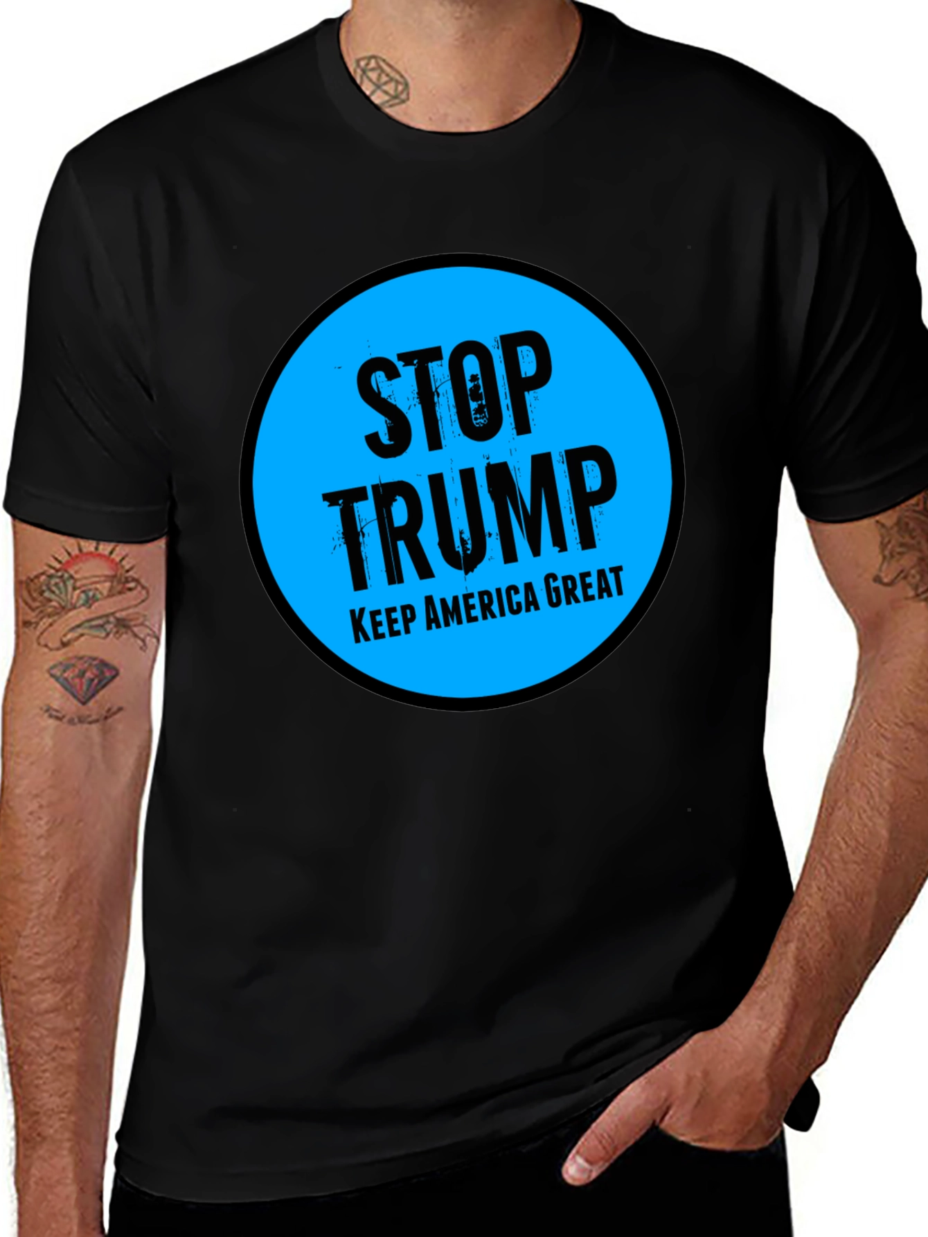 Stop Trump Keep America Great Graphic Tee