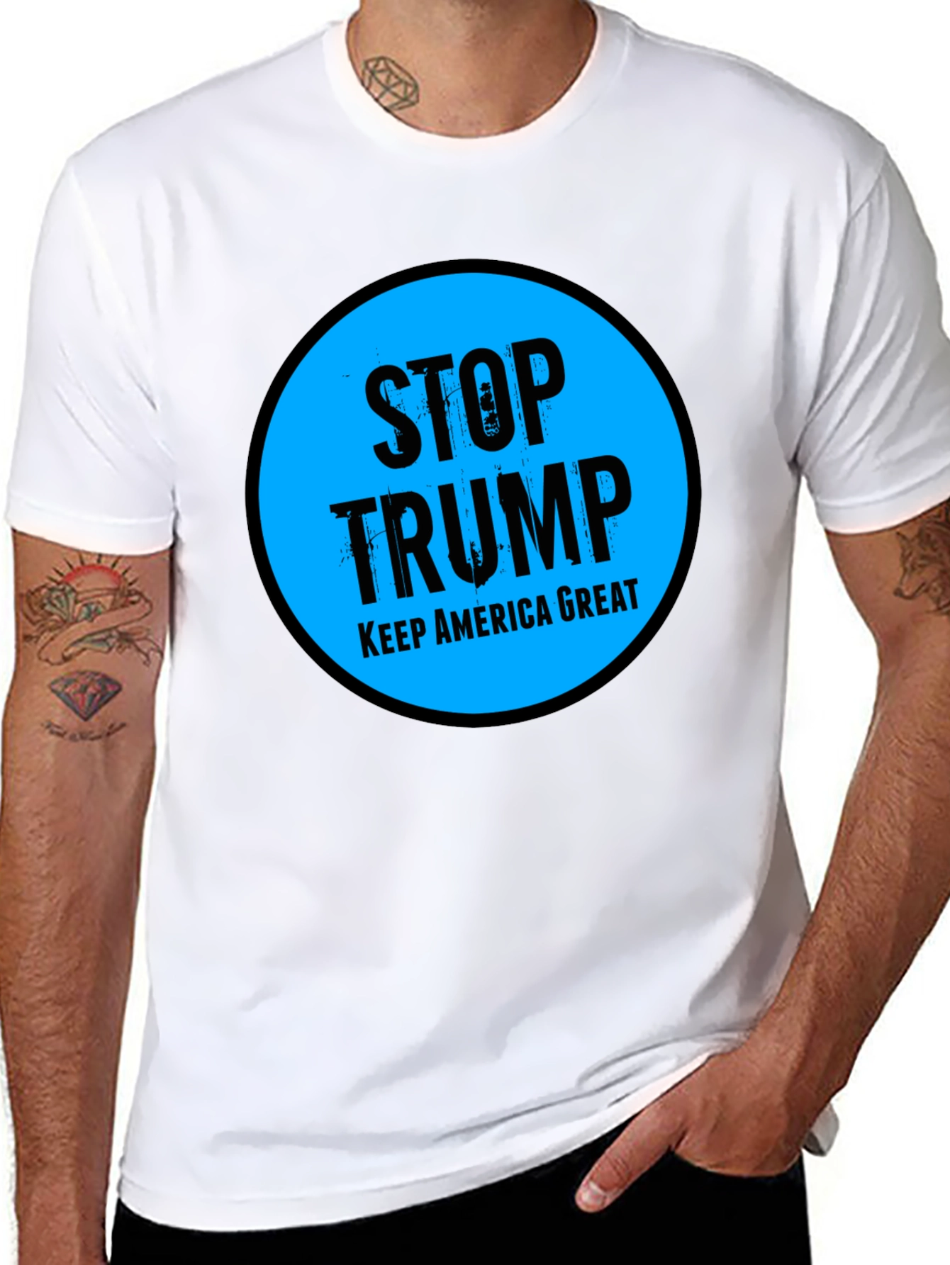 Stop Trump Keep America Great Graphic Tee