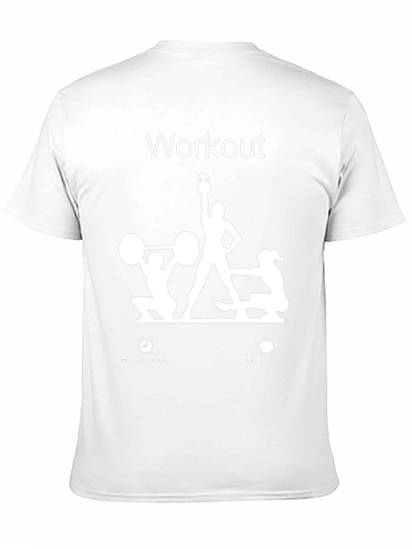 Workout Graphic Tee - Black Cotton Fitness Shirt