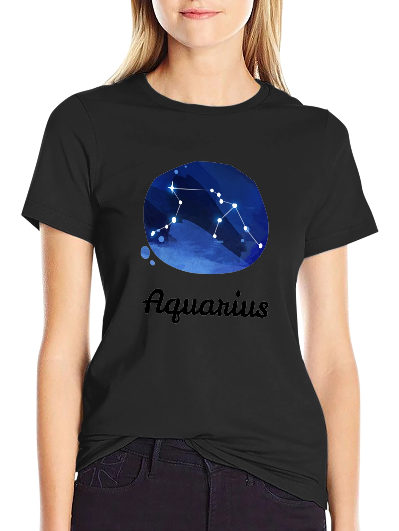 Aquarius Constellation Graphic T-Shirt - Zodiac Design