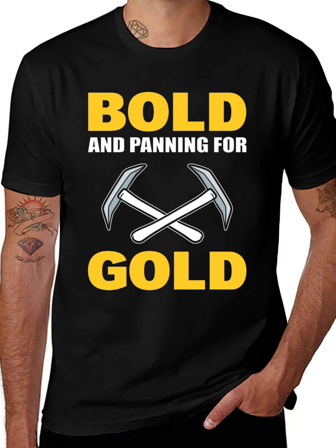 Bold Gold Panning T-Shirt - Miners Tee