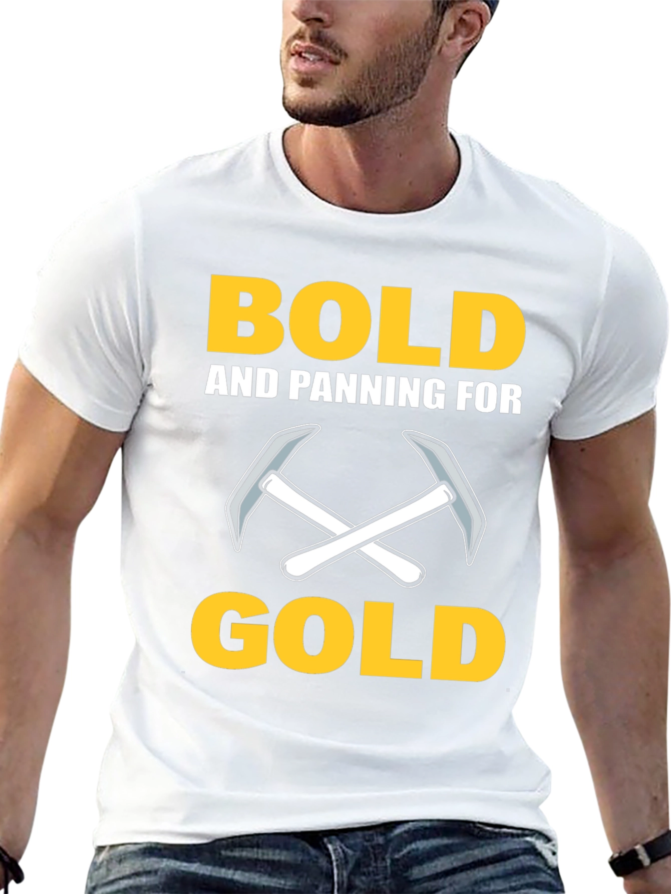 Bold Gold Panning T-Shirt - Miners Tee