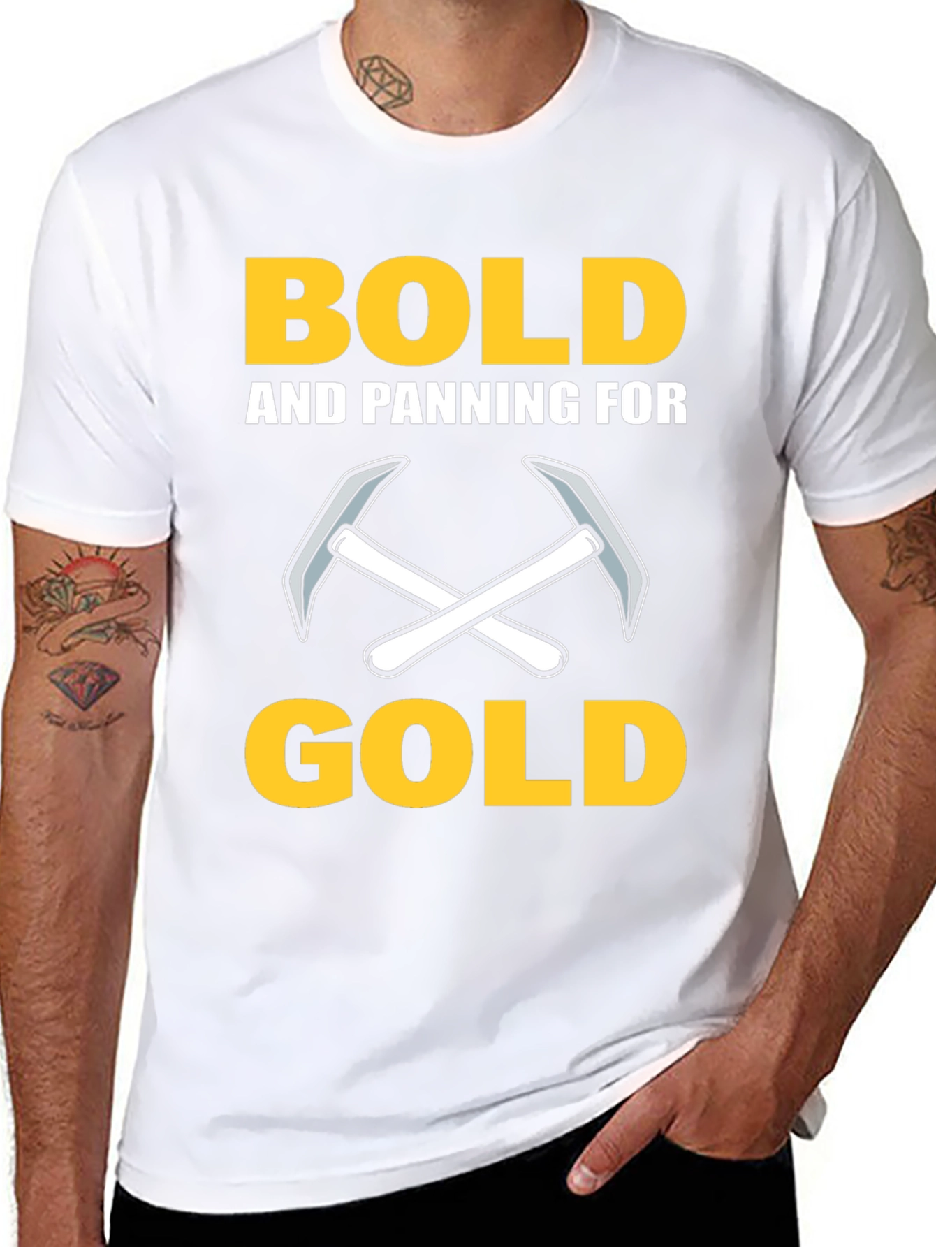 Bold Gold Panning T-Shirt - Miners Tee