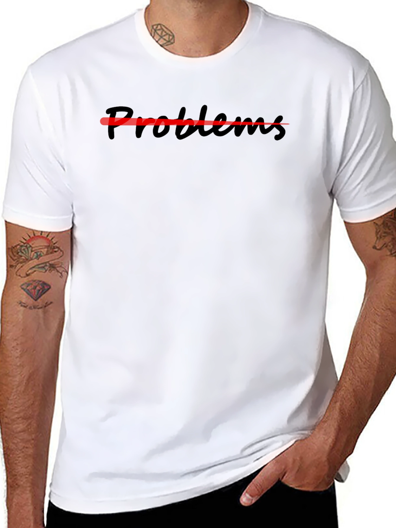 Mens No Problems Graphic Tee - Black